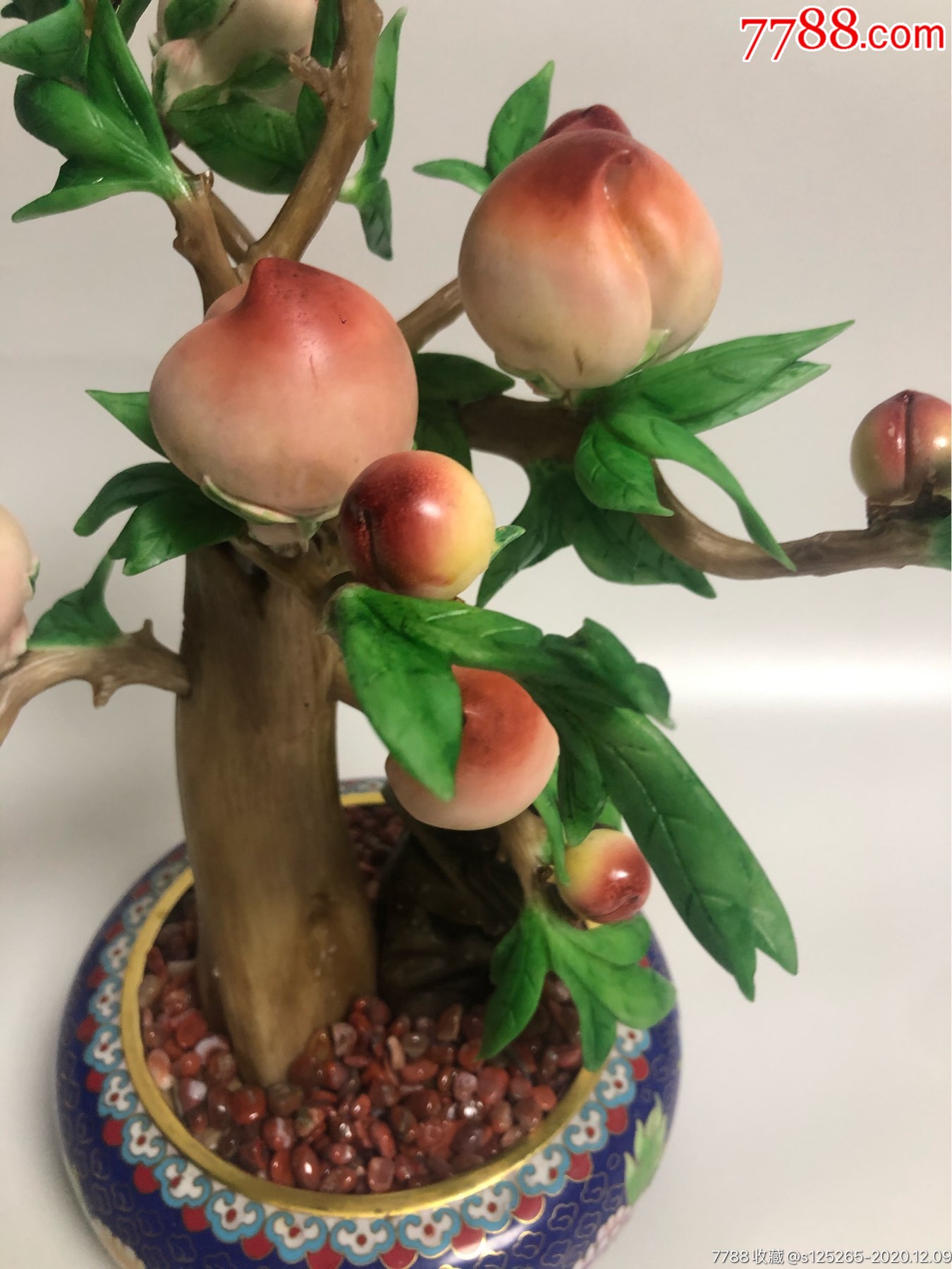 景泰蓝寿桃盆景