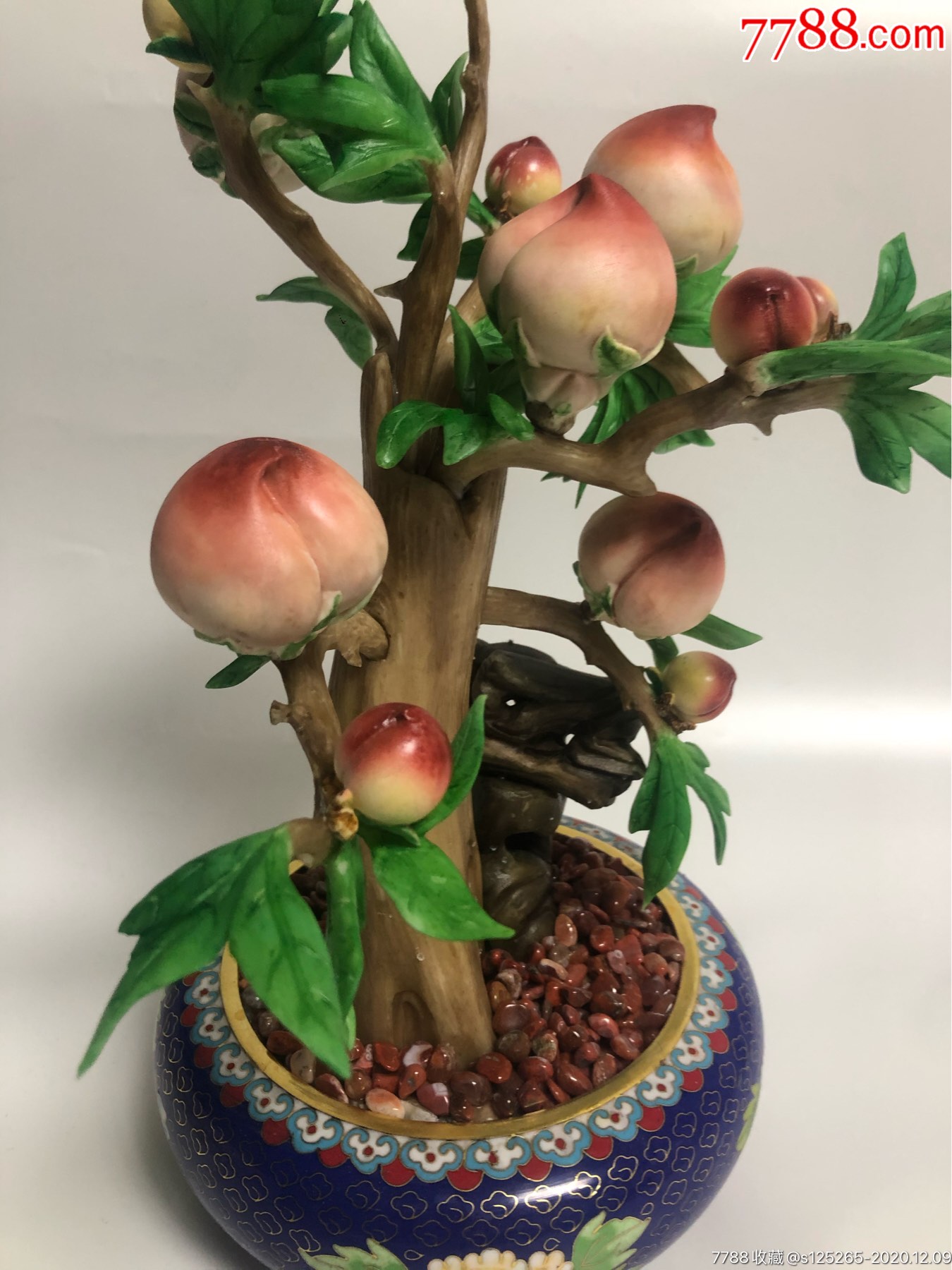 景泰蓝寿桃盆景