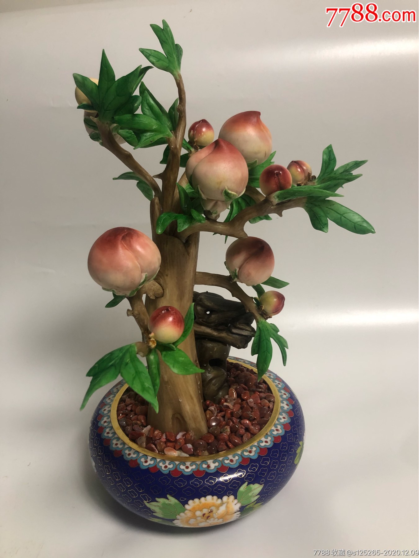 景泰蓝寿桃盆景