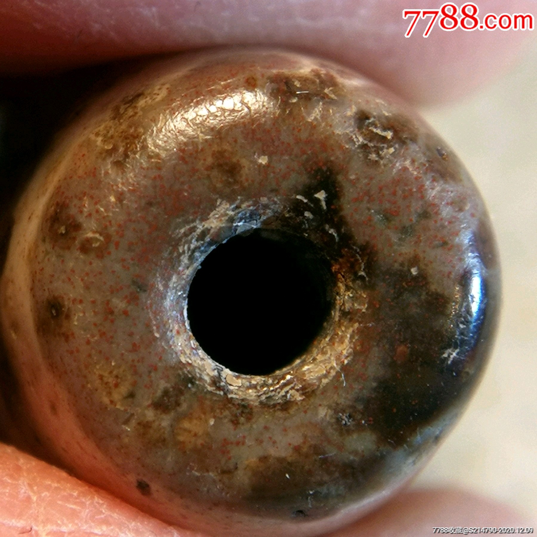 朱砂爆满象雄双贵人玛瑙天珠【宝贝尺寸】:长35.