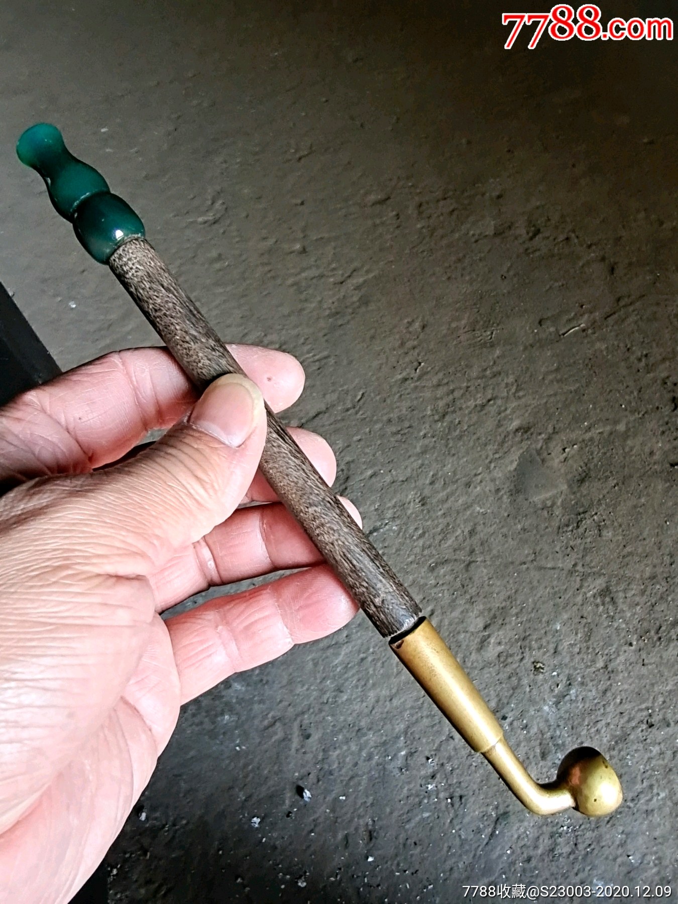 烟杆一套,烟嘴玛瑙的烟杆乌木的-烟杆/烟枪/烟锅-7788债券收藏