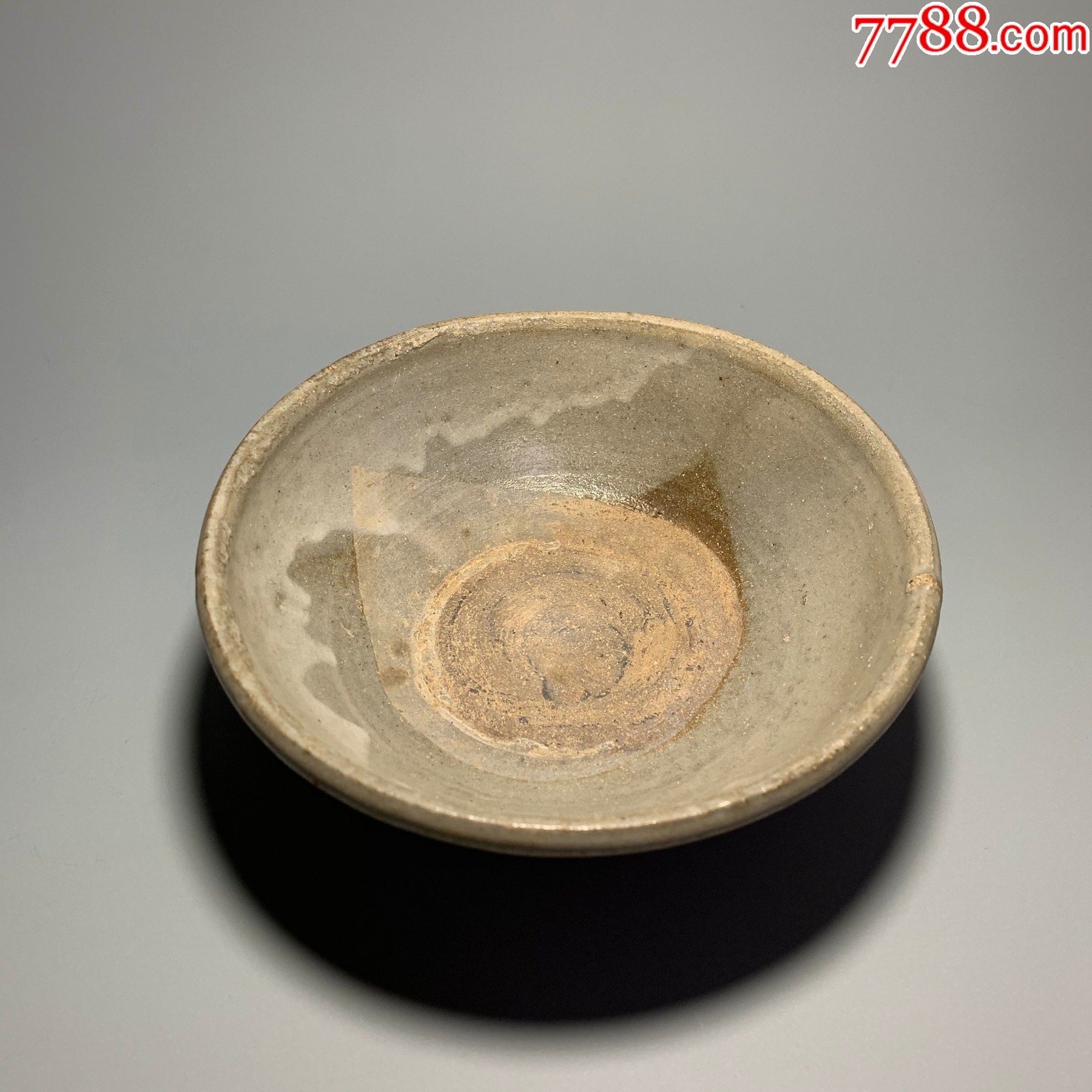 宋代青釉碗古玩杂项收藏老窑瓷器茶碗