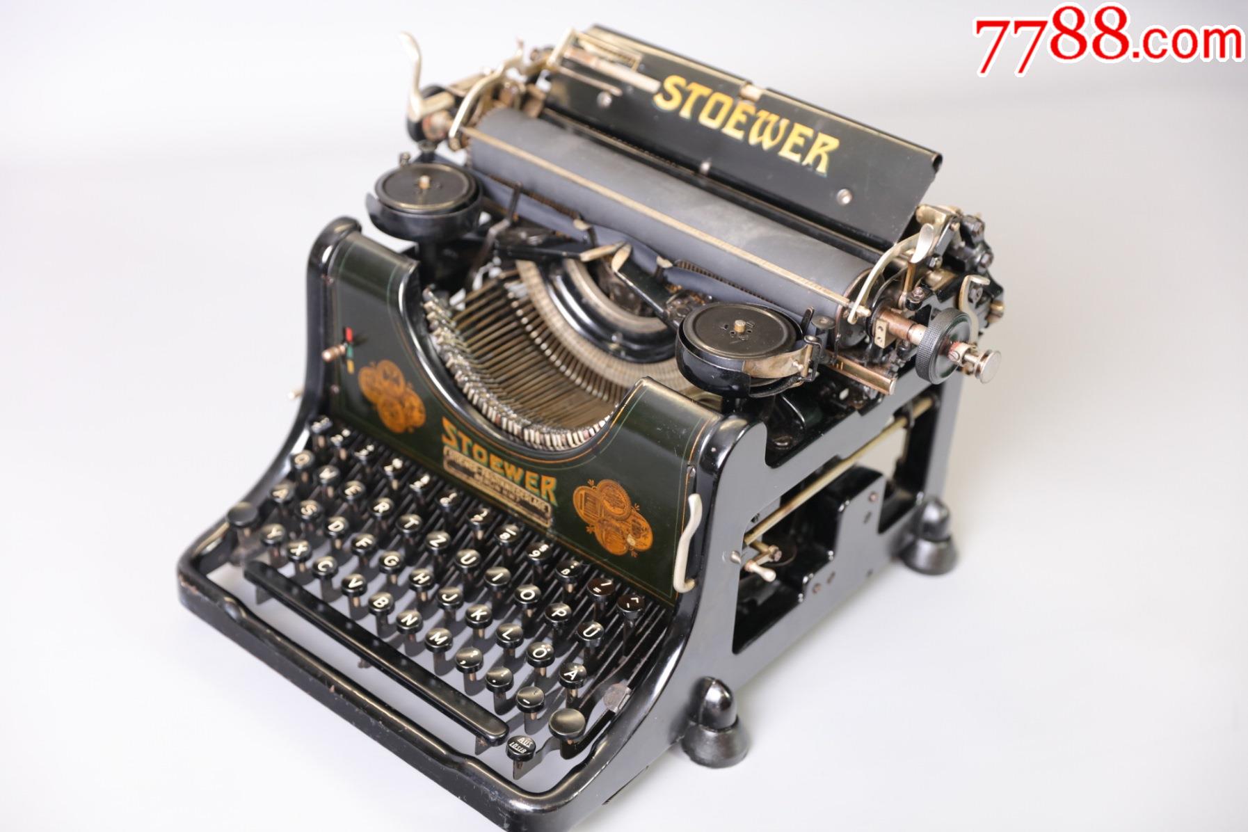 上世纪20年代德国stoewer型号record古董机械打字机功能完好