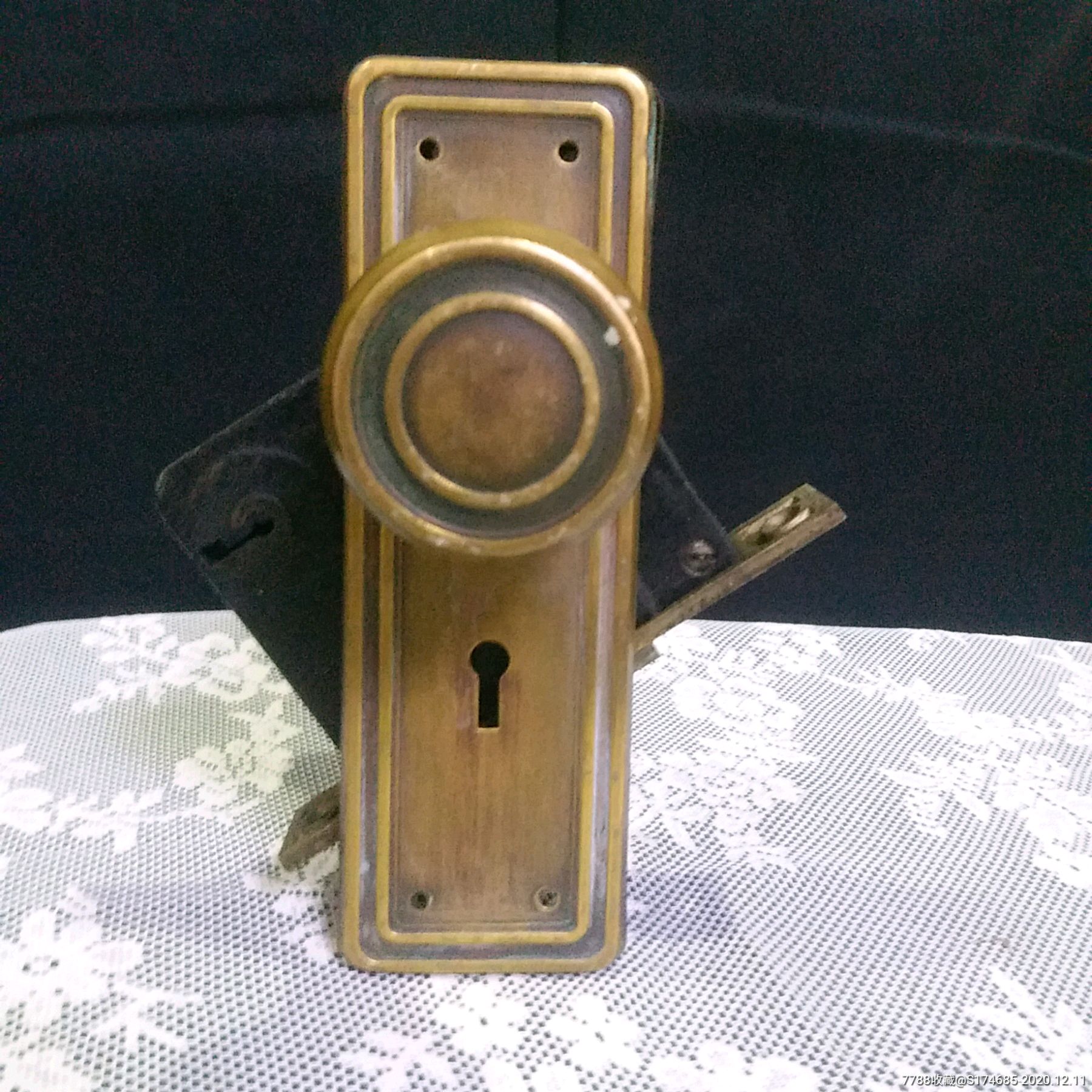 老上海老式铜门把手怀旧老摆件-铜锁/铜钥匙-7788铜器收藏
