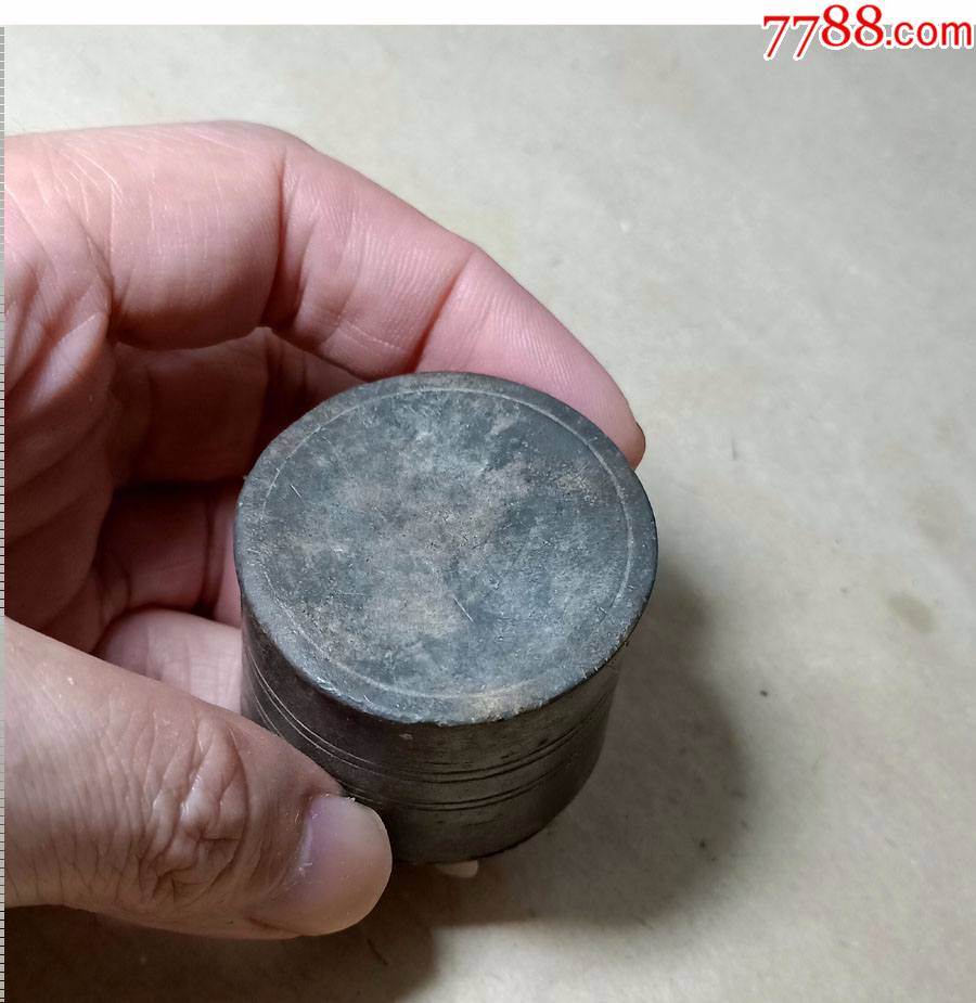 包浆漂亮的老锡盒锡扳指盒锡香盒