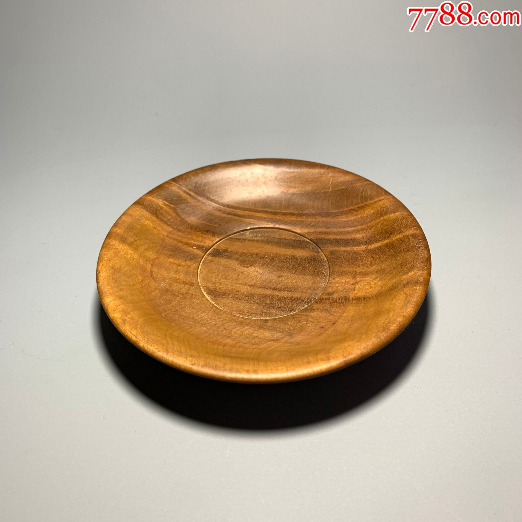 金丝楠木水波纹木碟-案台茶托【静德堂】_第1张_7788陶瓷