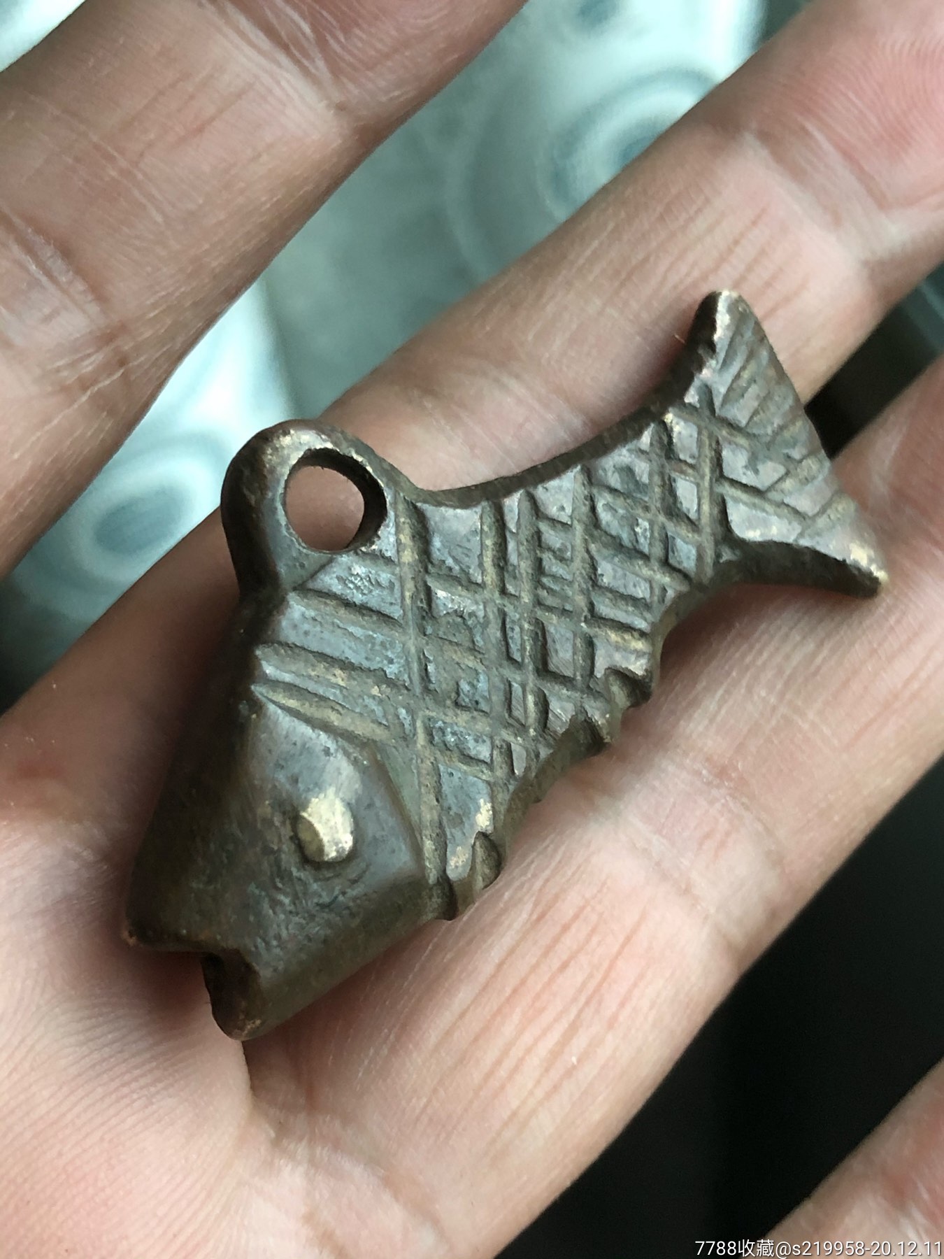 清代早期铜鱼花钱