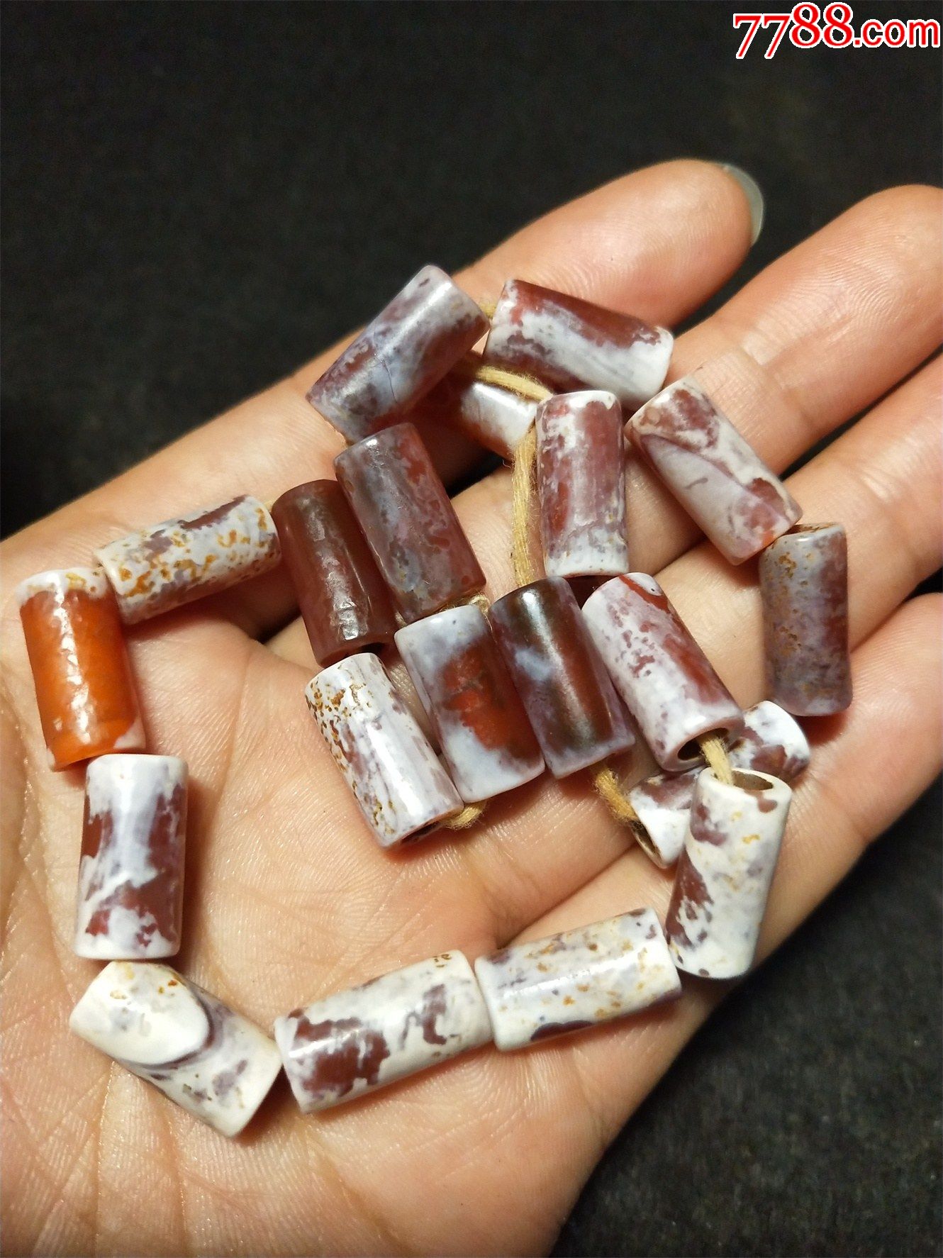 老玛瑙管珠