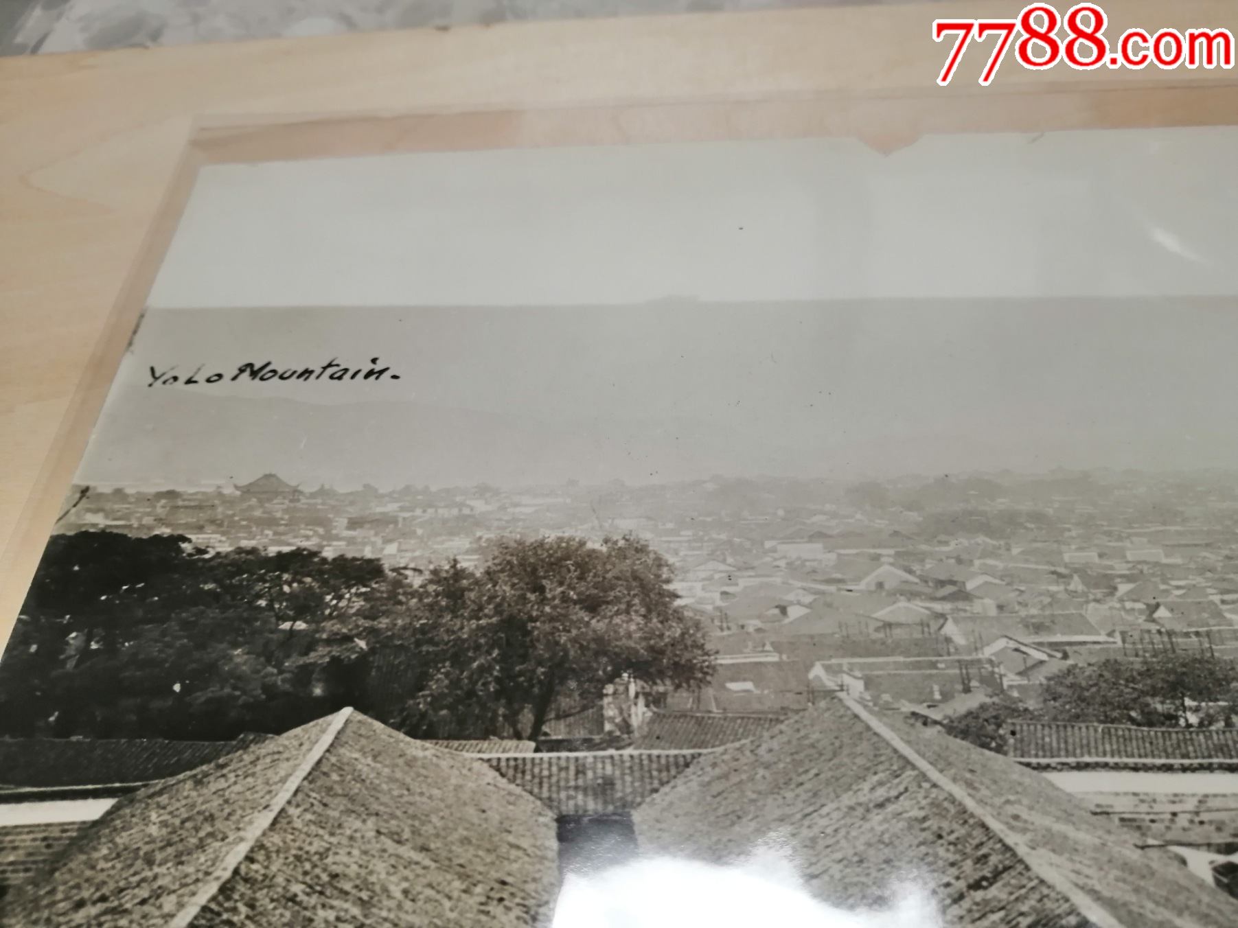 民国长沙老照片,1920年代长沙全景,远处是岳麓山,珍贵史料