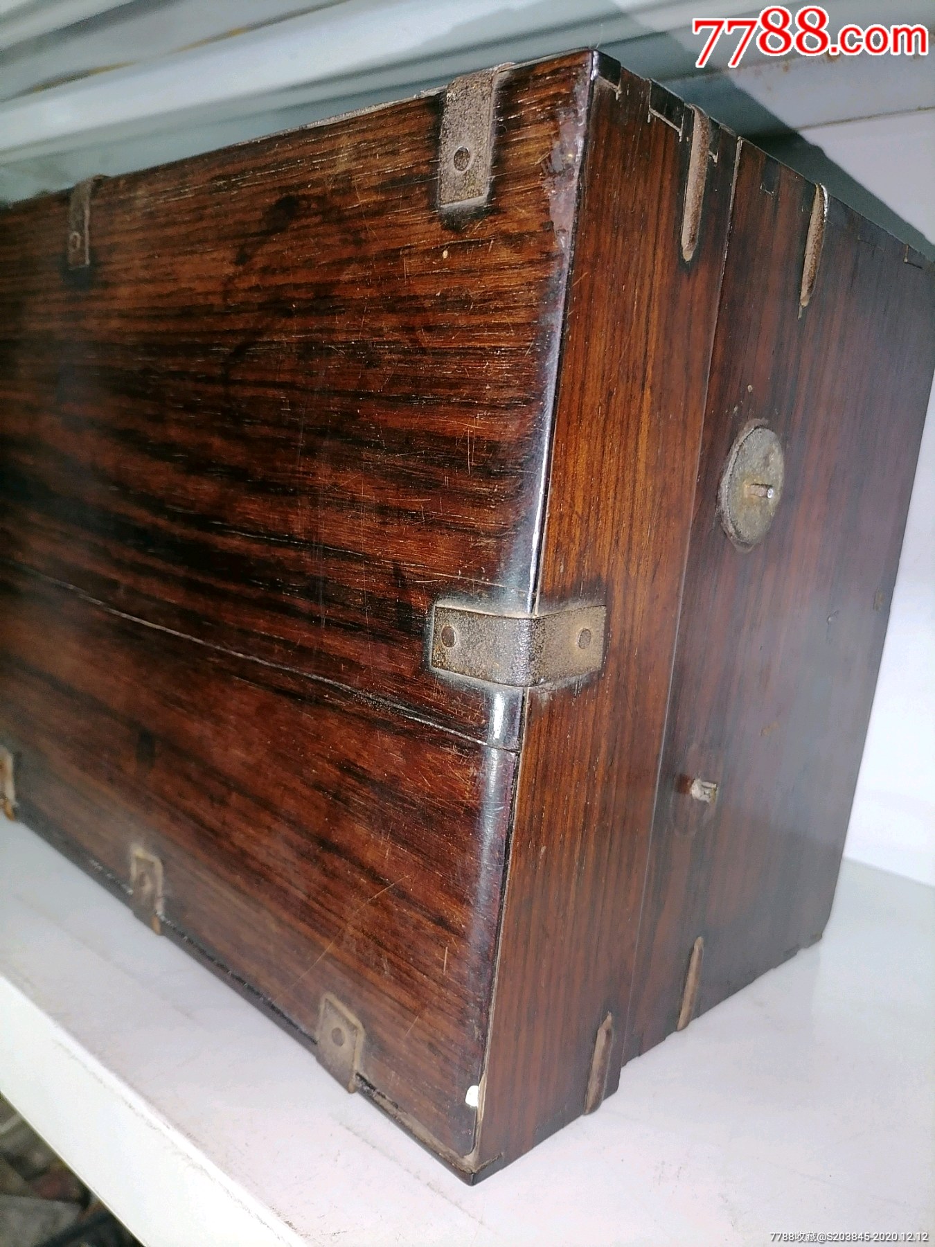 明清黄花梨书箱老料价值不菲识货的拿下老物件不退换看好再说吧不接受