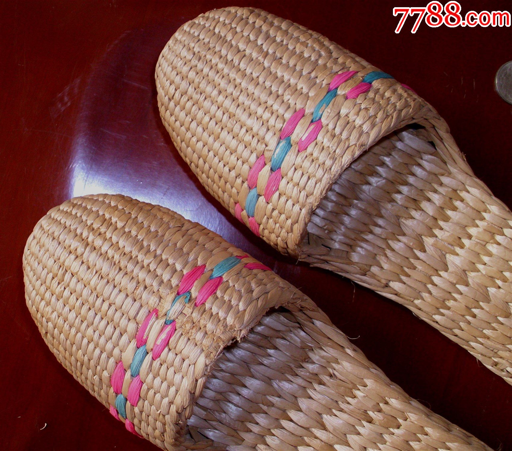 八十年代草编拖鞋
