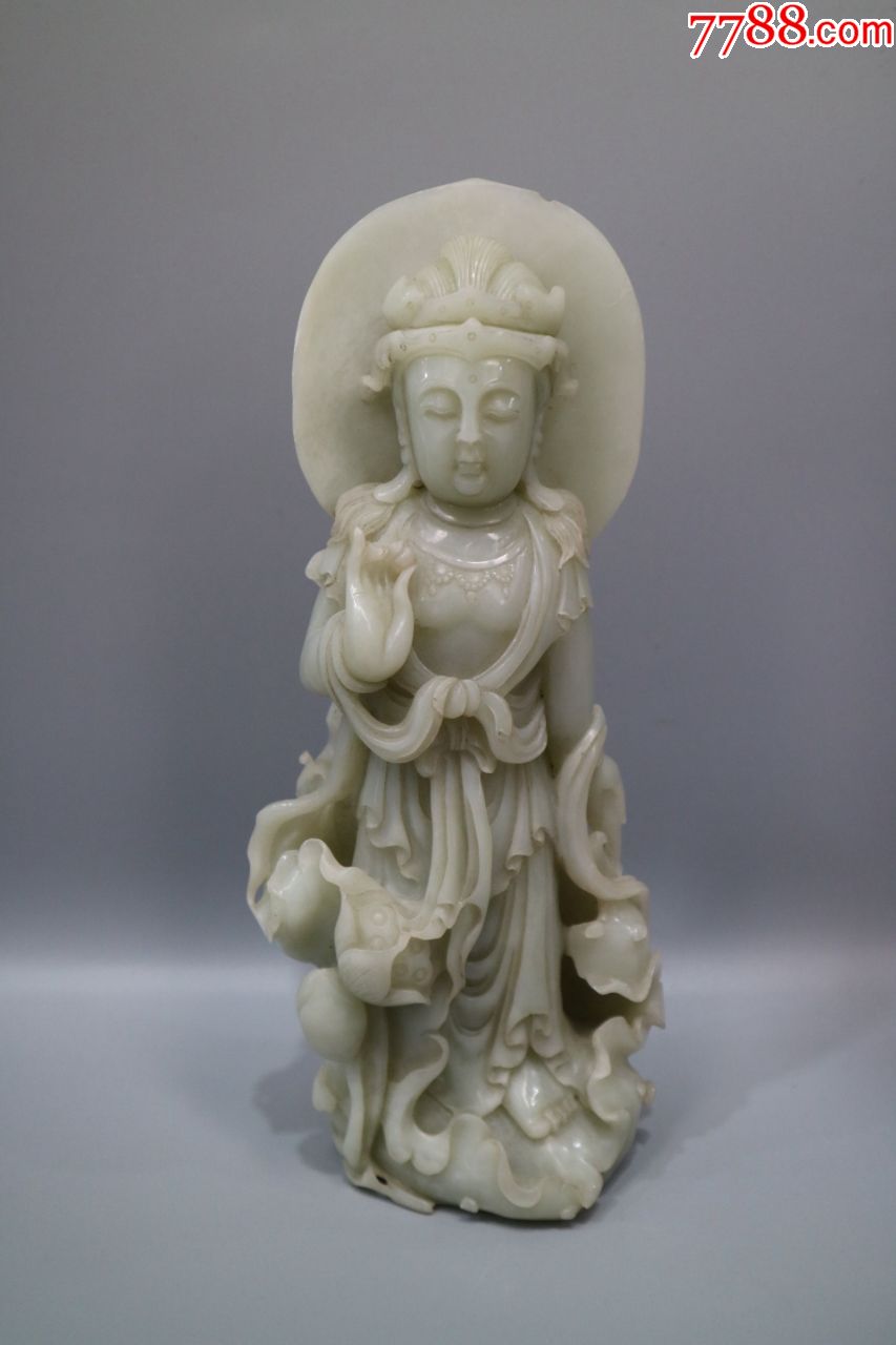 清和田玉莲花观音