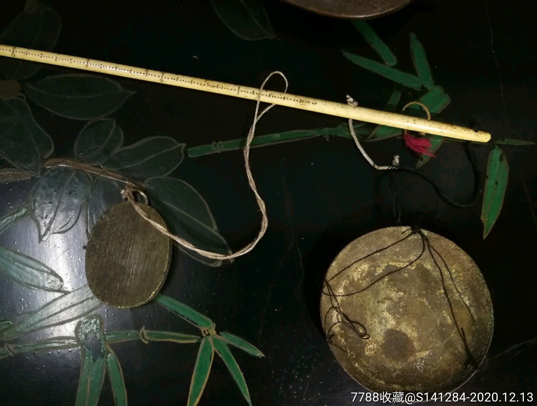 清末民国带原木盒老戥子一套