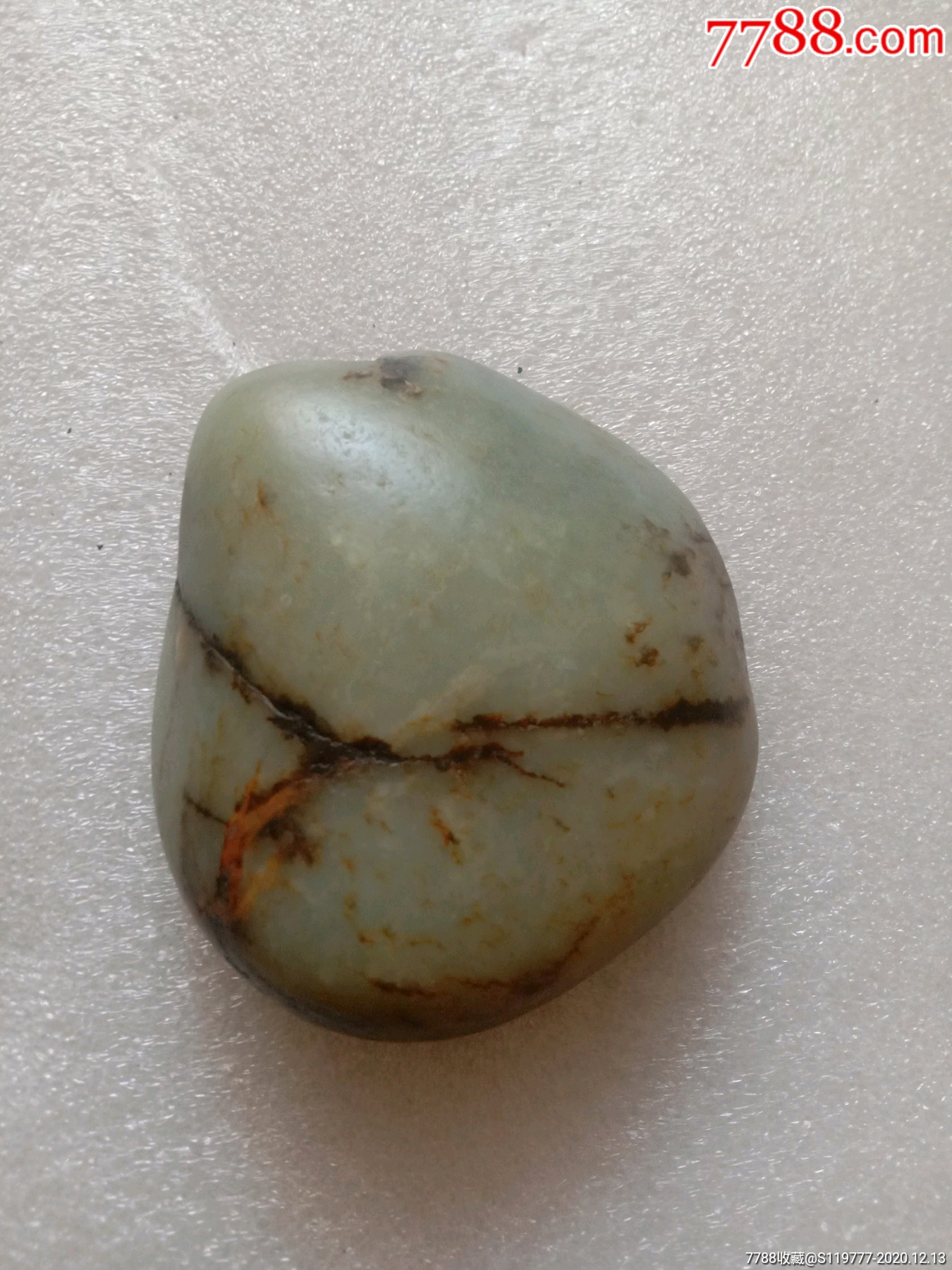 黑皮青白玉籽料把件_和田玉_第1张_7788书籍