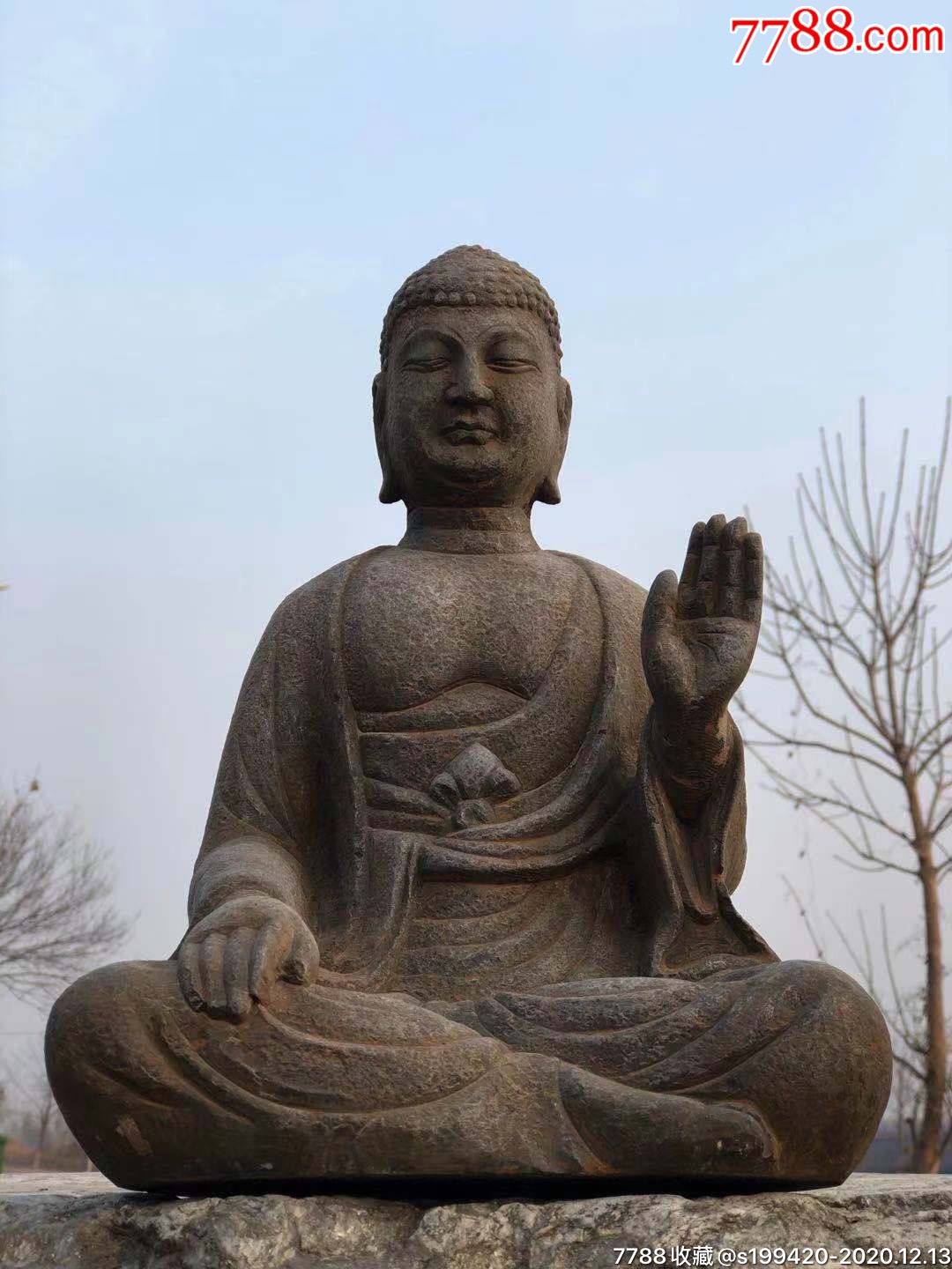 老青石佛像全品开脸吉祥待有缘人供奉