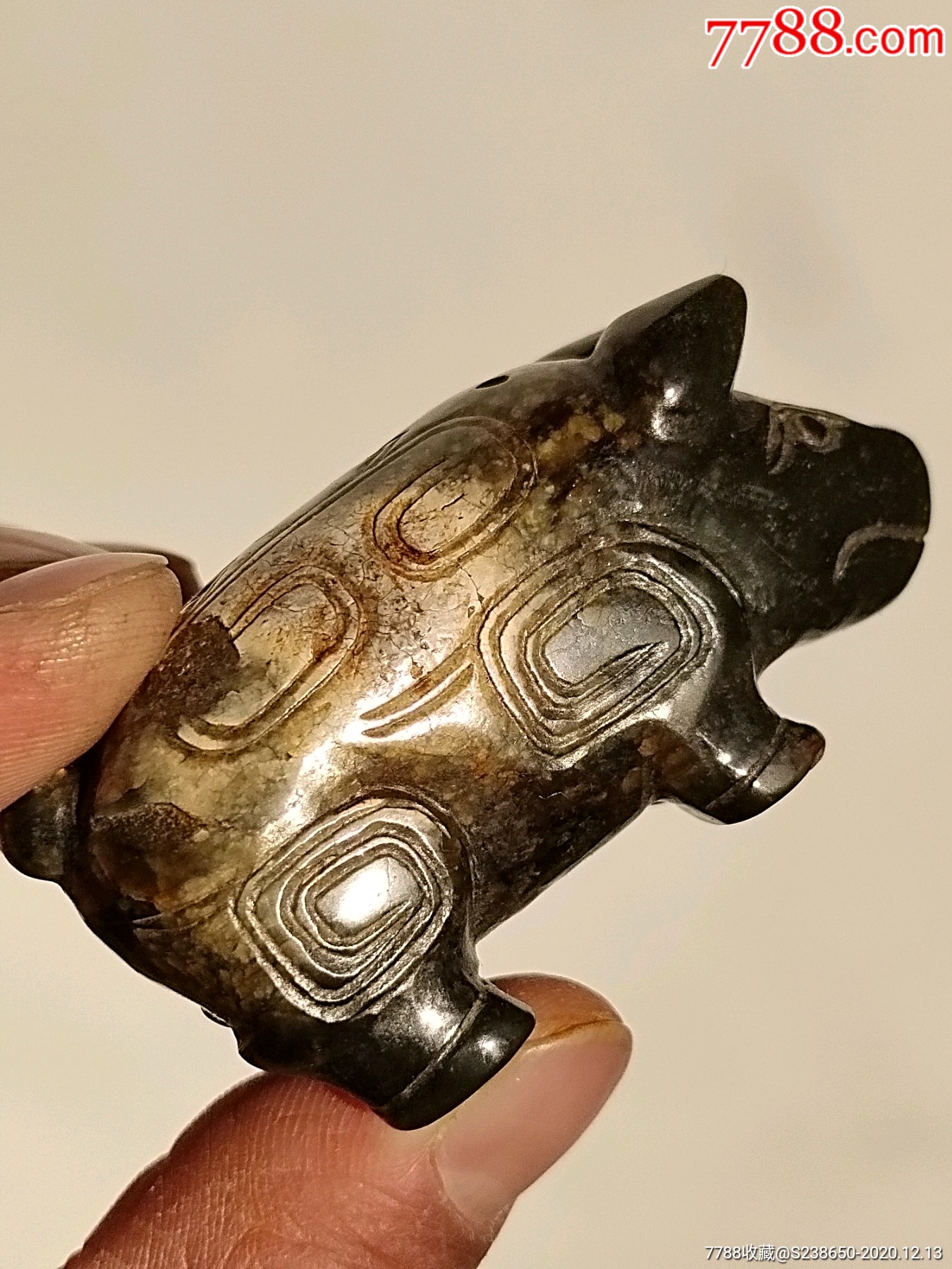 西周时期老玉猪,老玉,高古玉