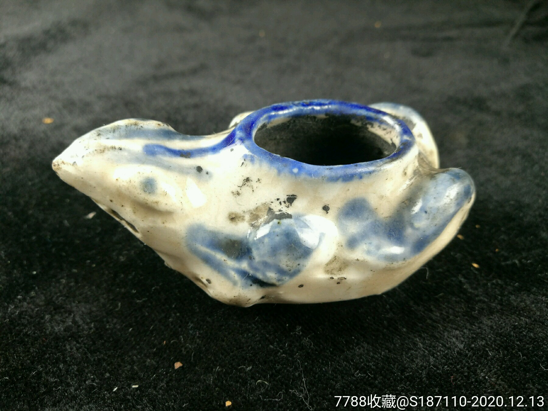 清代青蛙形水滴-水盂/砚滴-7788文房四宝收藏