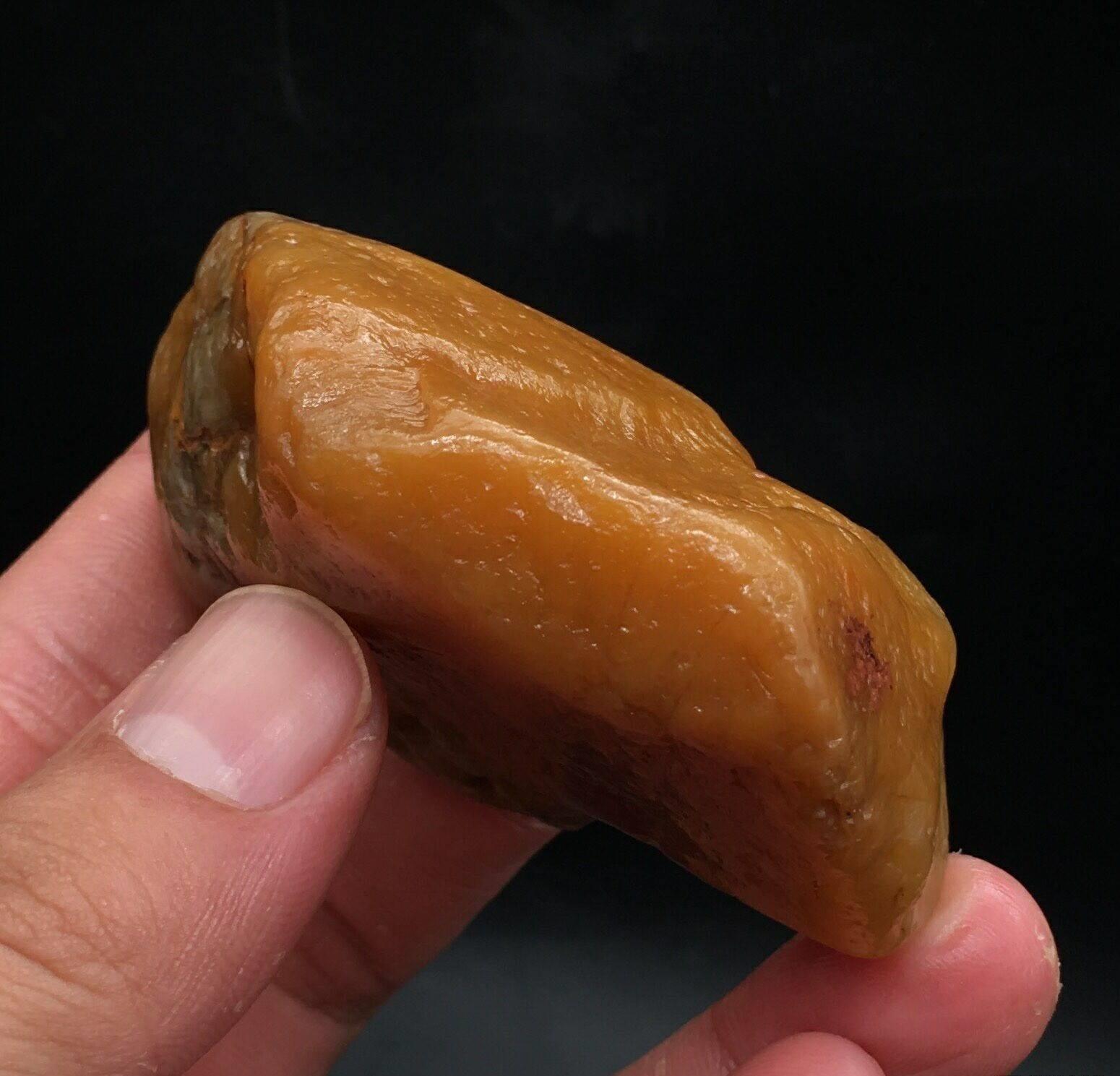 107克精品寿山结晶流水纹老黄田黄原石