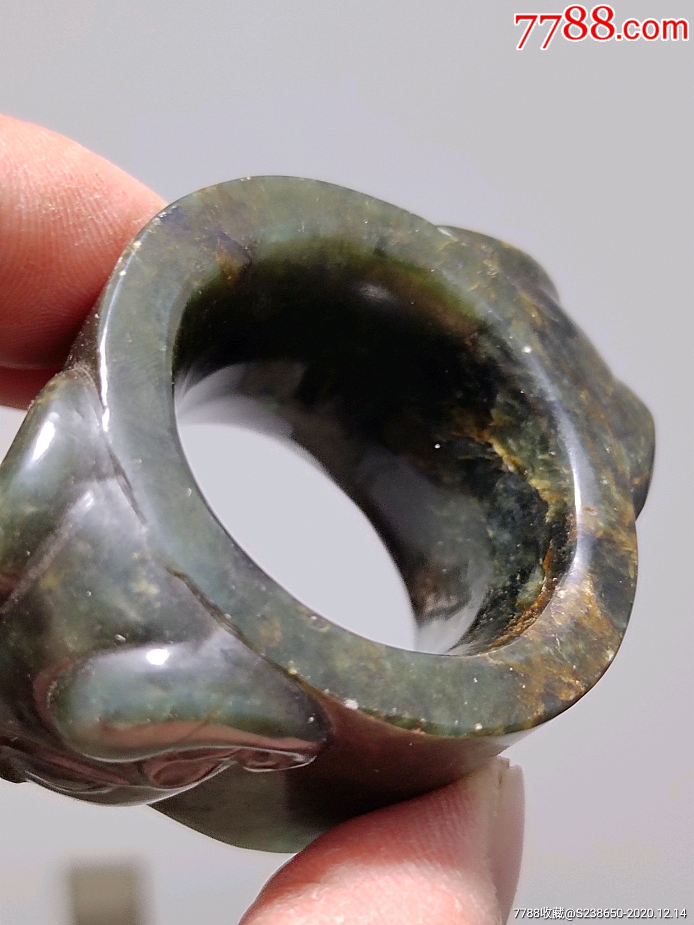 战汉时期老玉扳指,老玉,高古玉-价格:220.