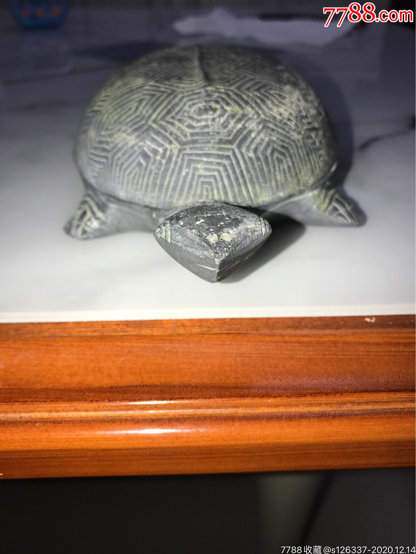 解放后纯手工精雕龟形砚台19115既可文房赏玩又可作文房砚台匠心之