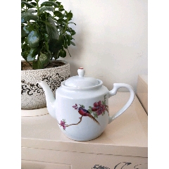567瓷手绘粉彩花鸟瓷茶壶一把_旧瓷器_古玩于的店【7788旧书网】