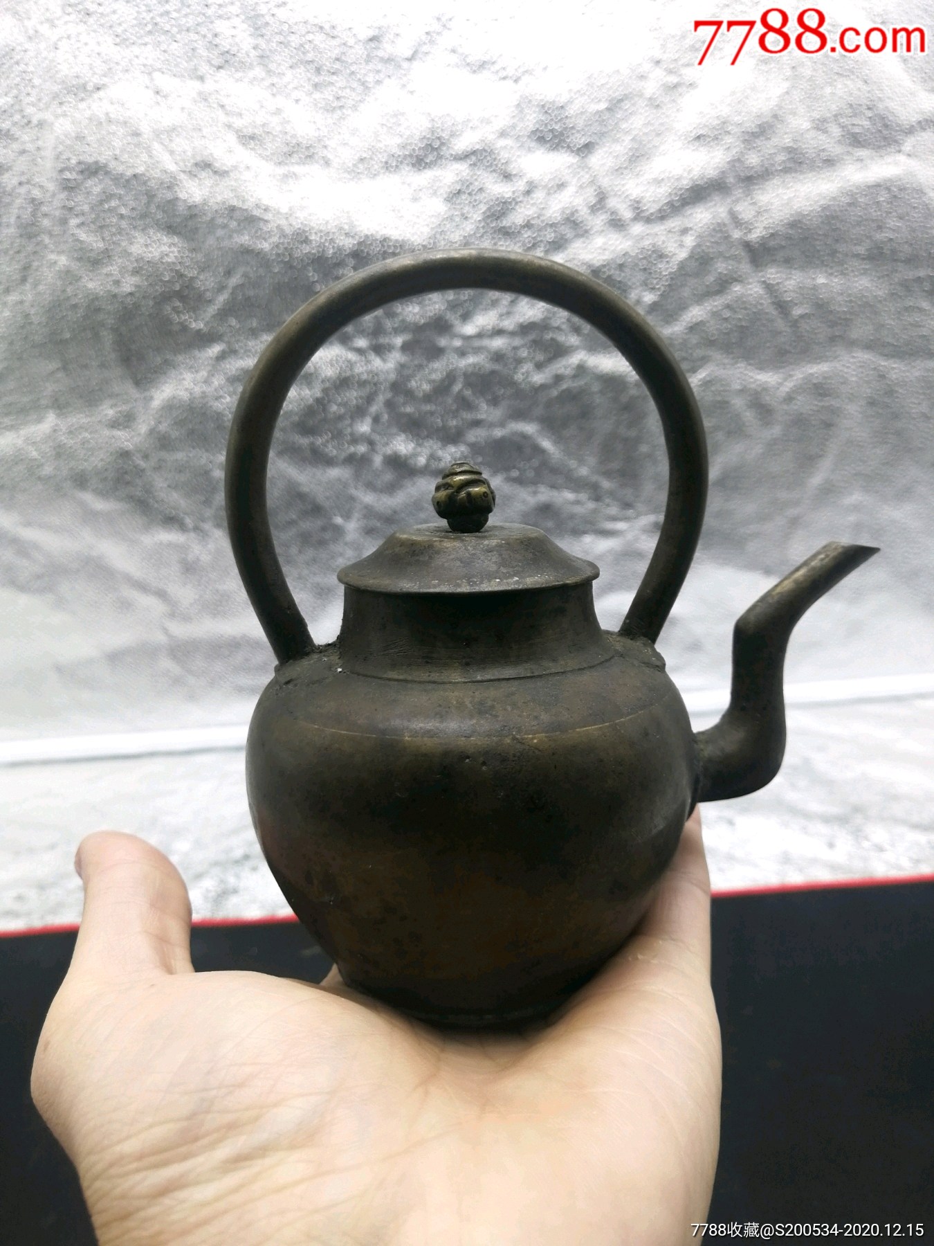 一线探测清代铜茶壶全品一只