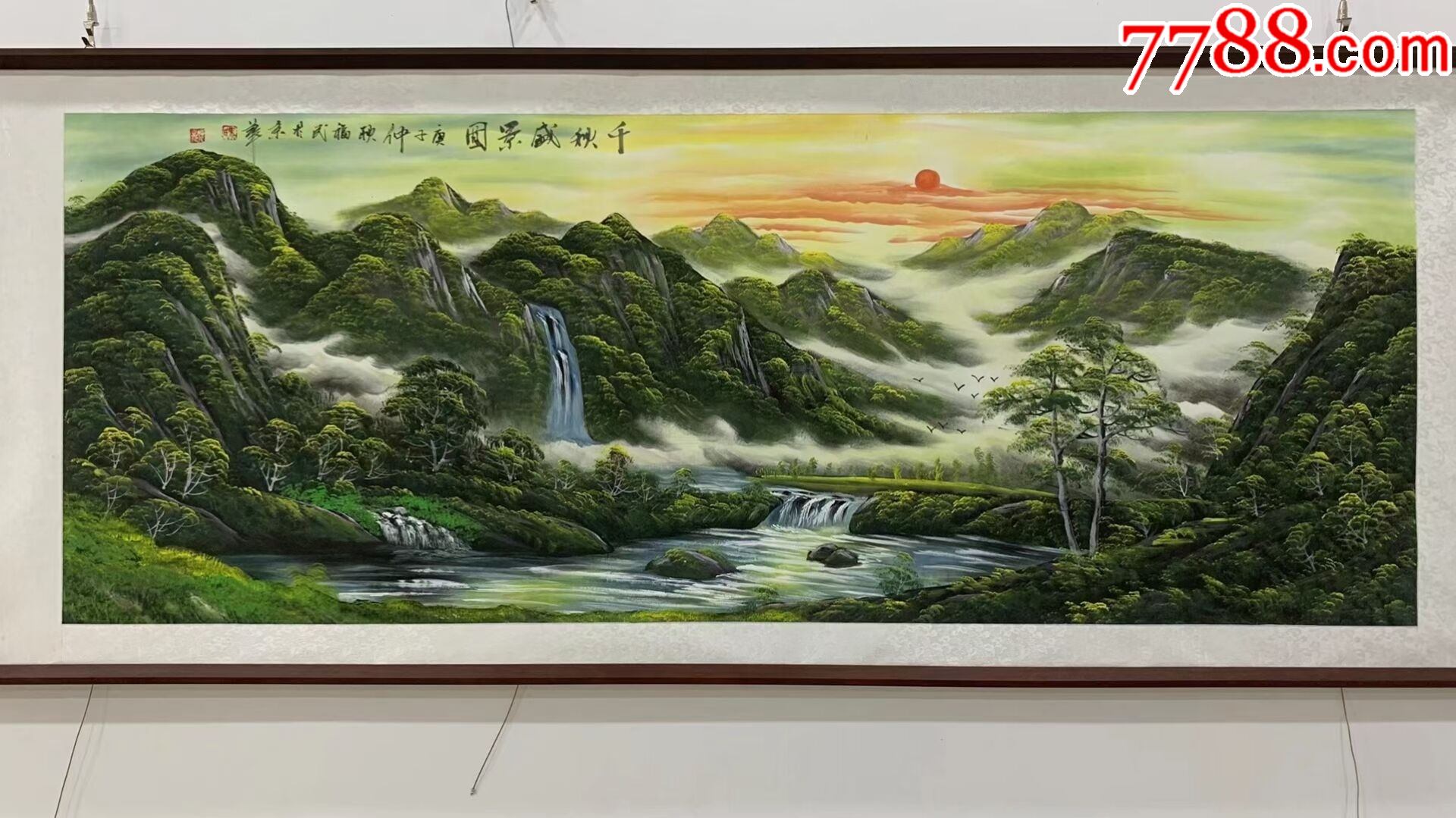 鹿隐溪归图千秋盛景图马福民老师作品国画真迹典藏