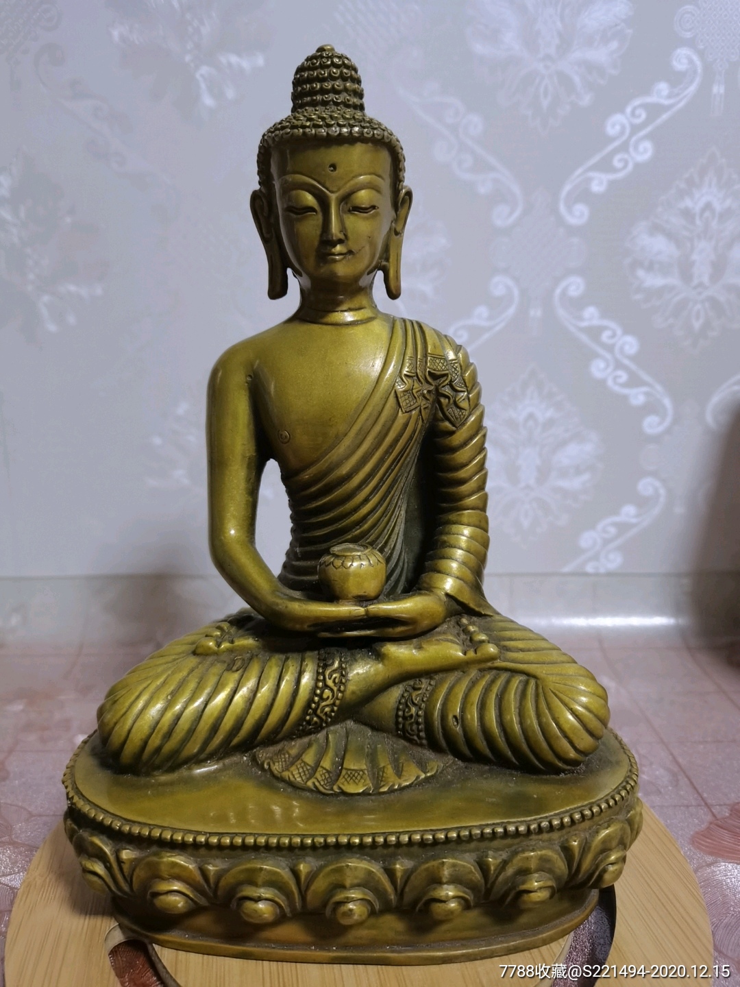 如来佛座姿黄铜像_铜像/铜佛像_图片价值_收藏交易_7788小人书