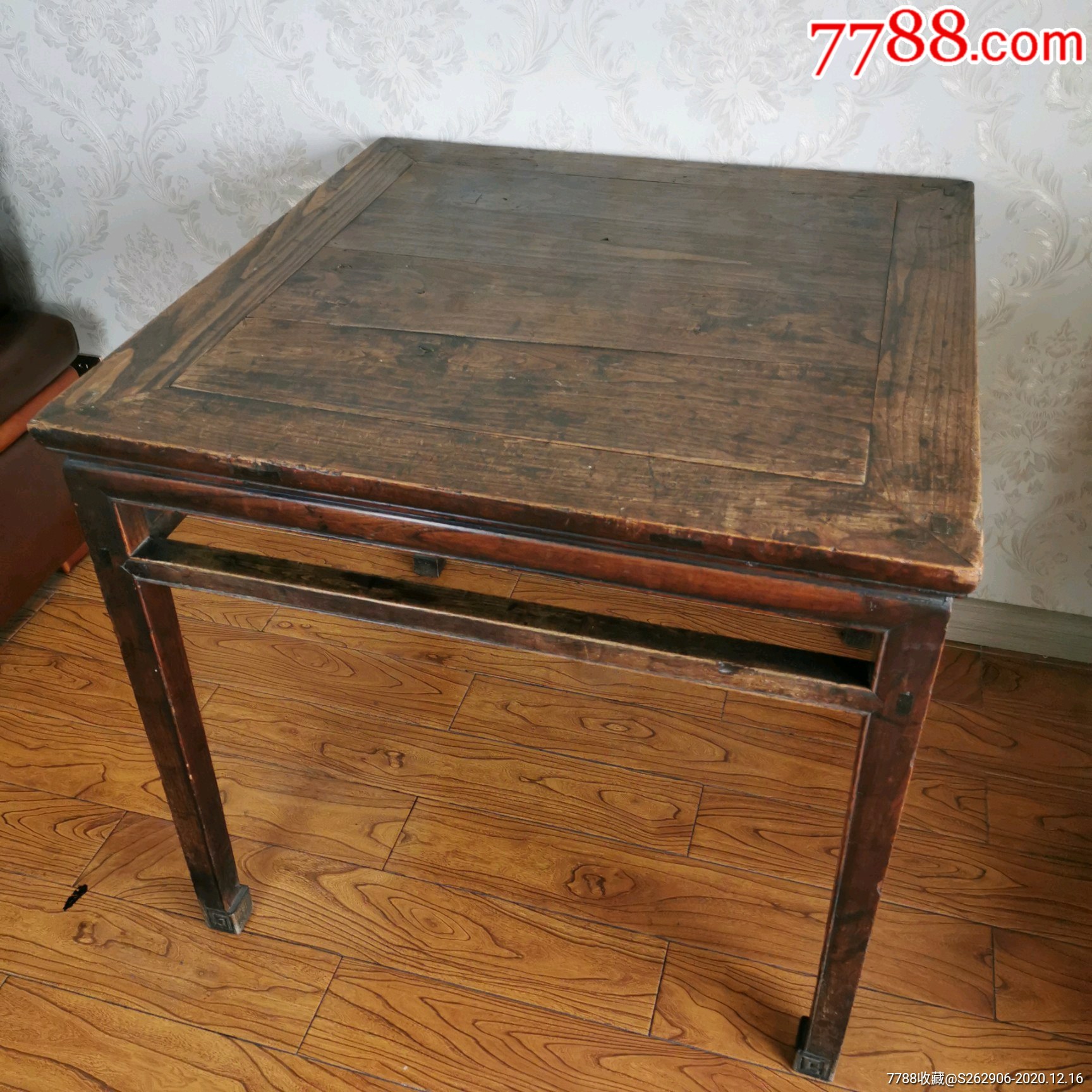 老家具民国四方桌带堂号桌子