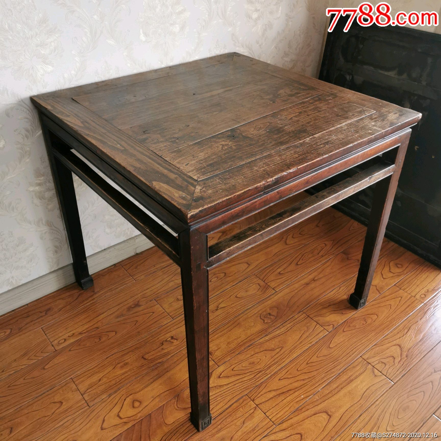 老家具民国四方桌带堂号桌子