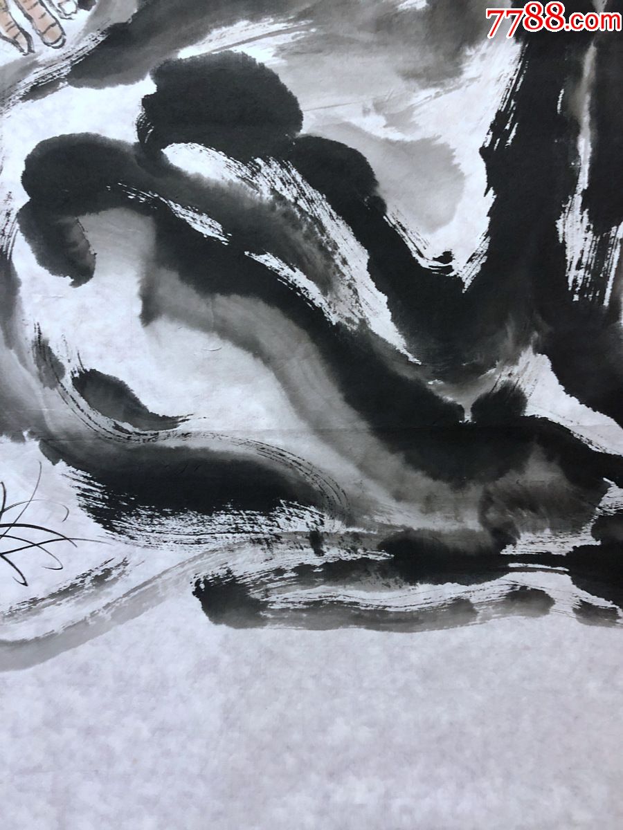 书画10143著名画家吕君柏人物画伏虎罗汉