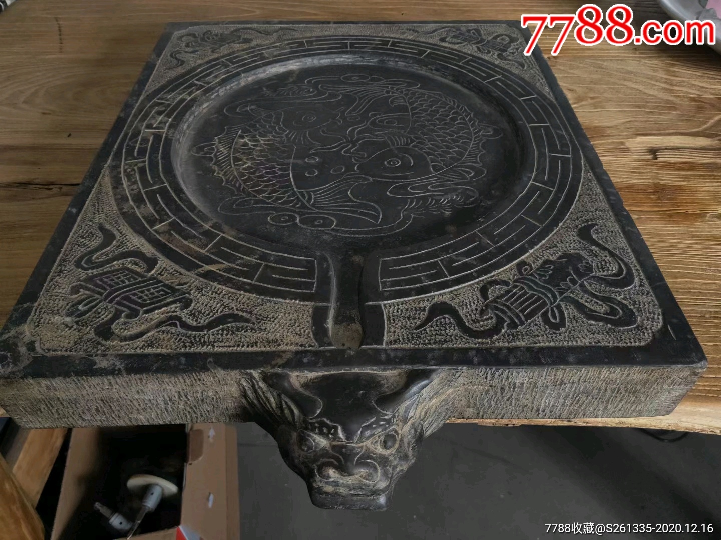 老青石茶盘茶案茶台寓意好