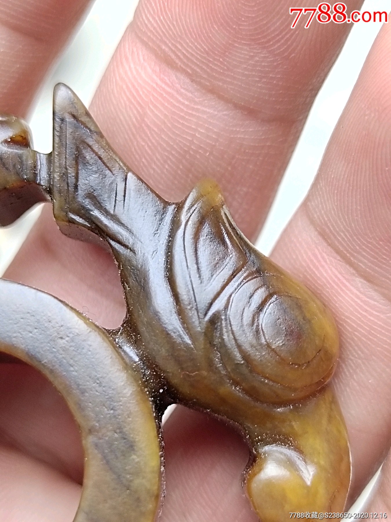 西周时期老玉鸟,老玉,高古玉-和田玉-7788收藏