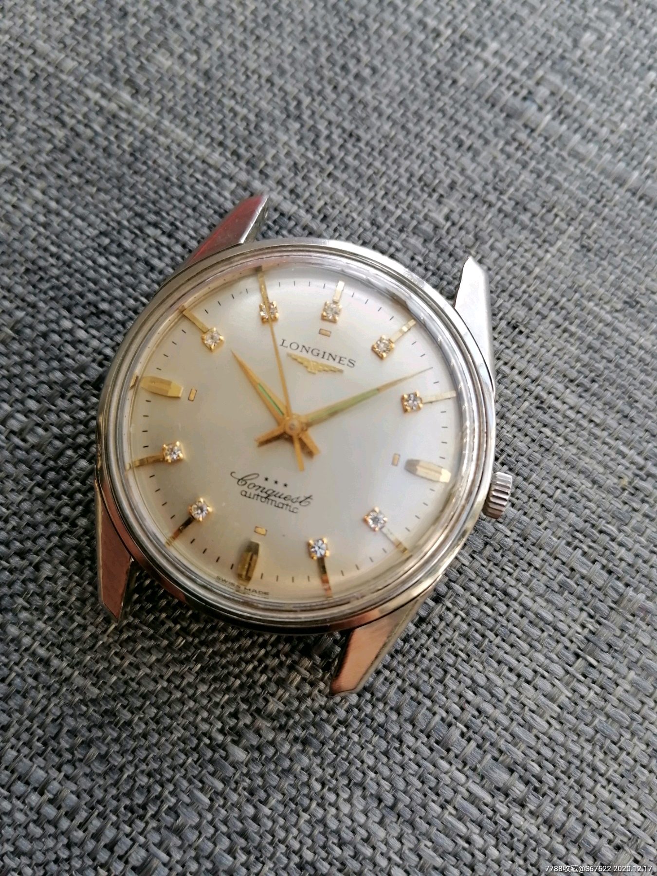 古董浪琴290金肚脐镶钻自动机械男表-手表/腕表-7788手表收藏