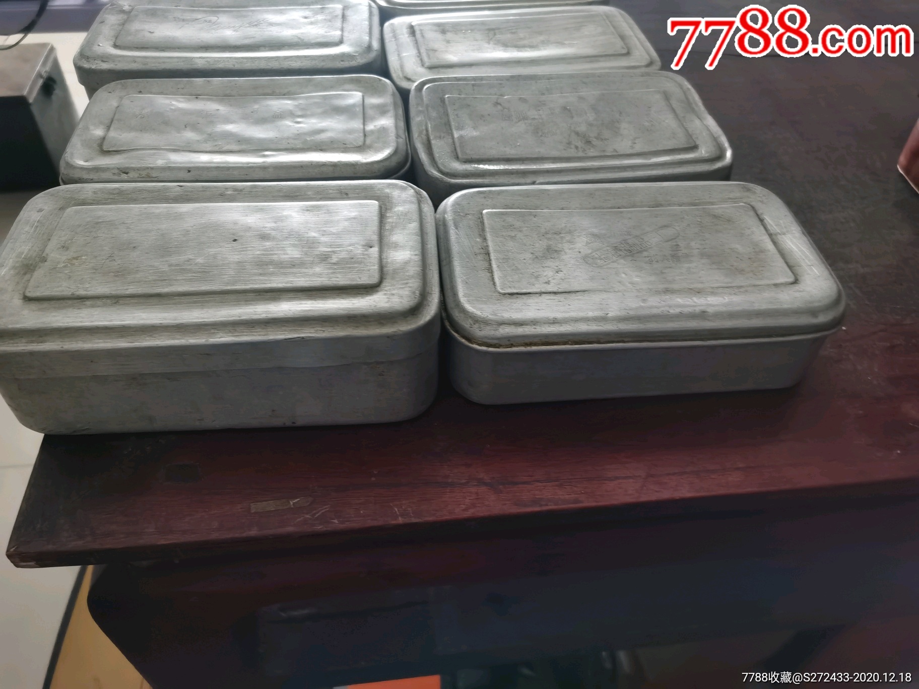 670年代的老铝饭盒8个纪念意义重大红色饭店民俗博物馆装修精品老物件