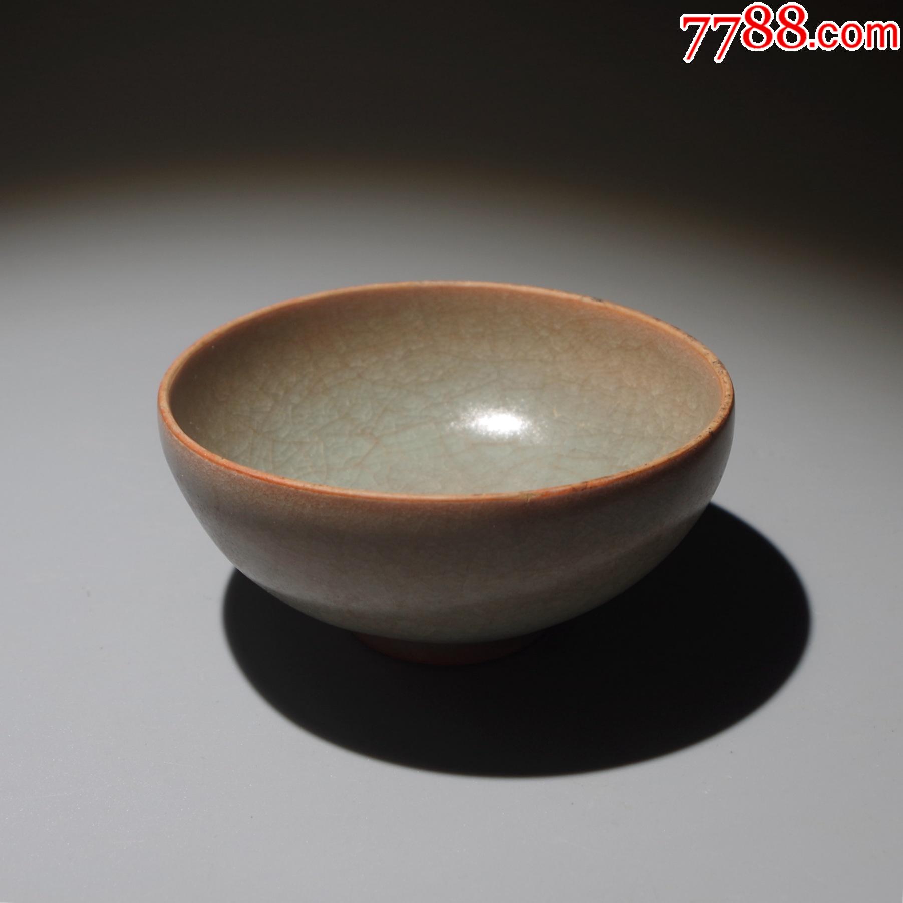 南宋龙泉窑冰裂纹芒口杯高古瓷宋瓷茶盏茶杯