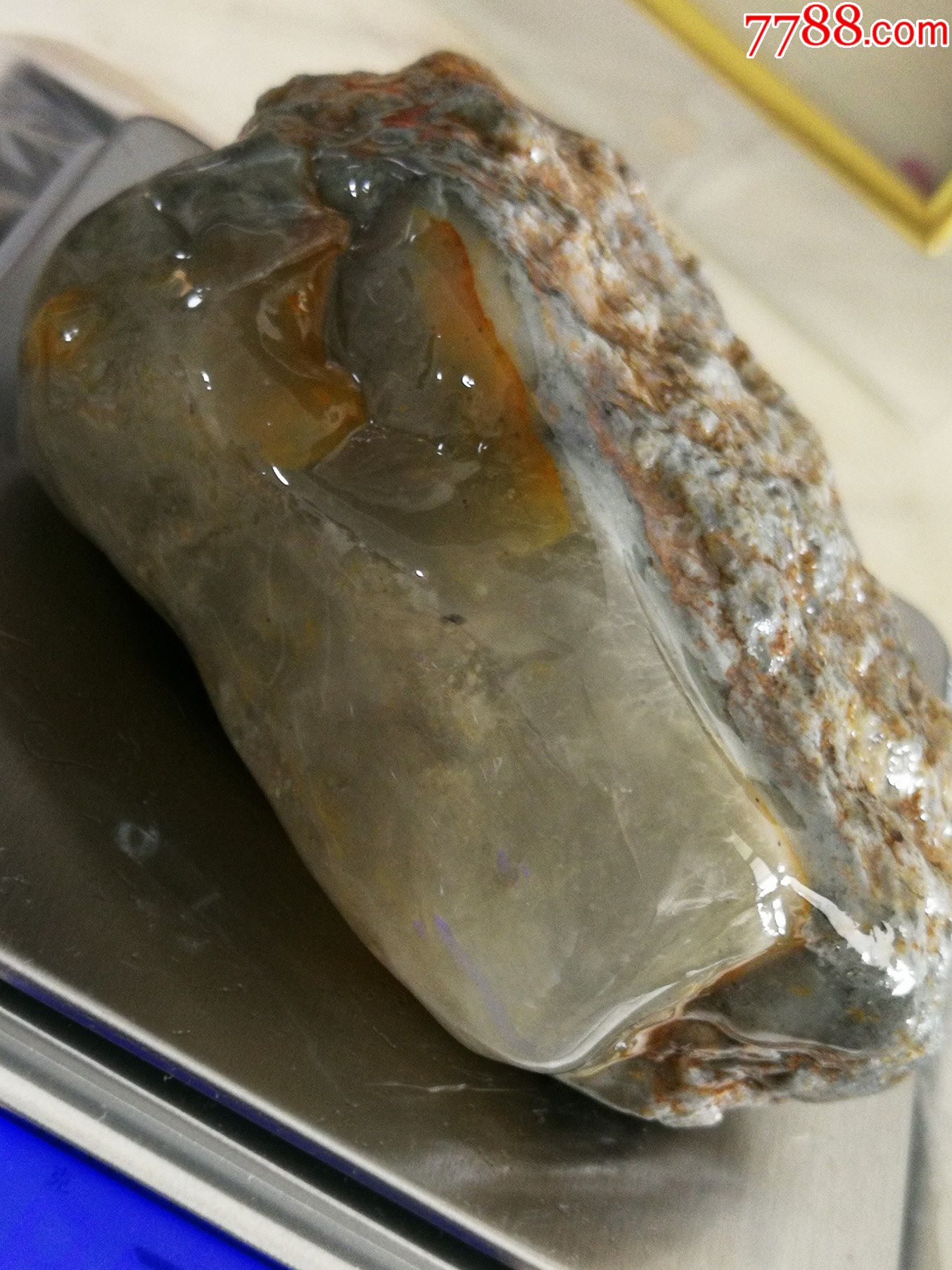 寿山石冰地坑头石毛料319g(九十年代老货,稀缺品种)