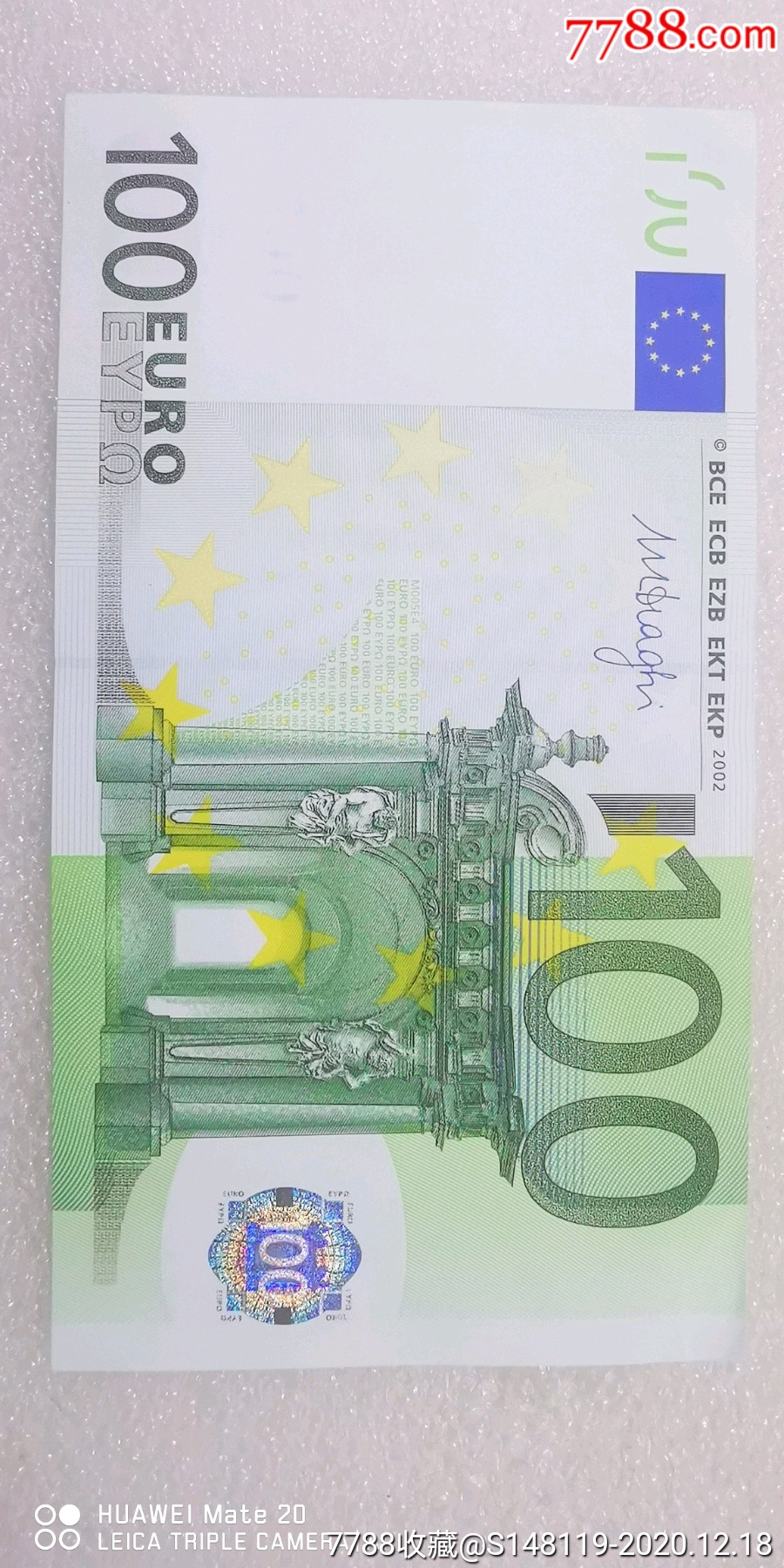 老版一百欧元全新原票