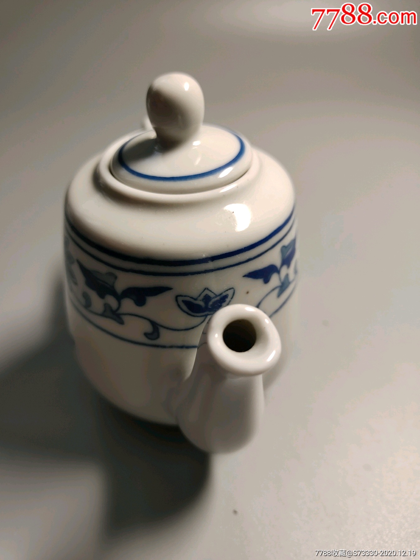 80年代,细路小青花芙蓉醋壶一把2