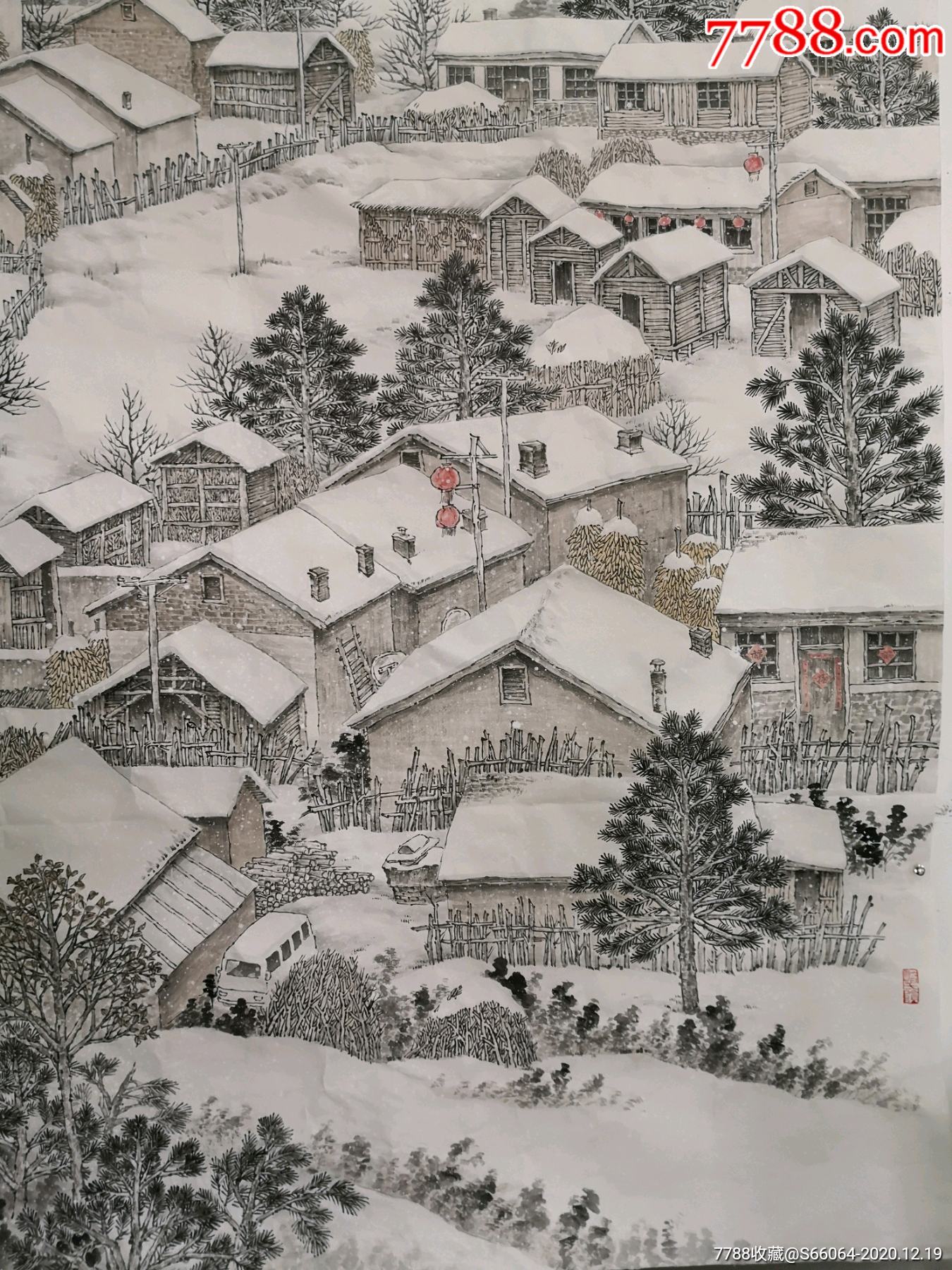 东北一记忆中的家园_山水国画原作_第2张_7788茶具