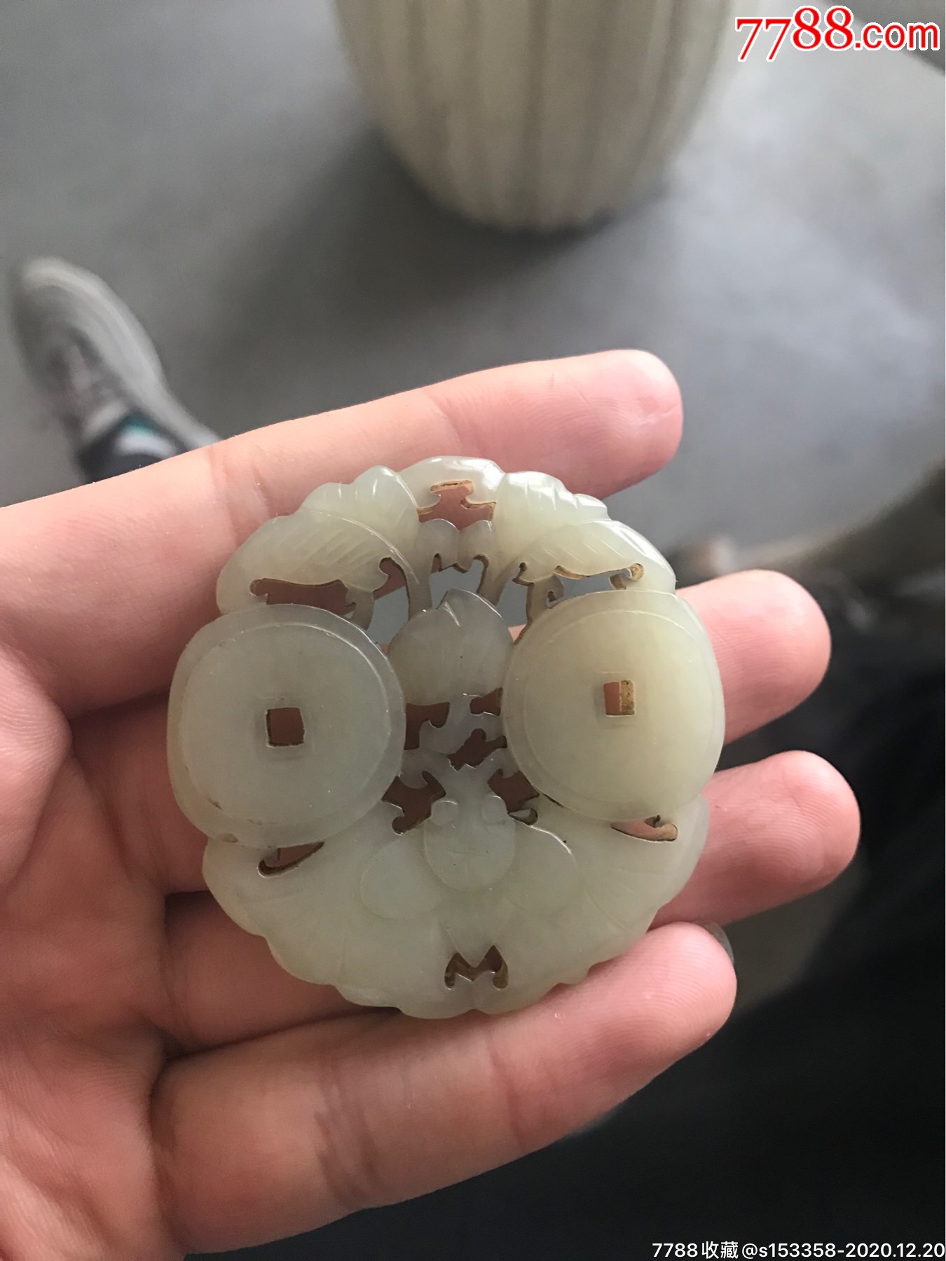 双面工老玉挂件-价格:1250元-se77341741-其他玉石