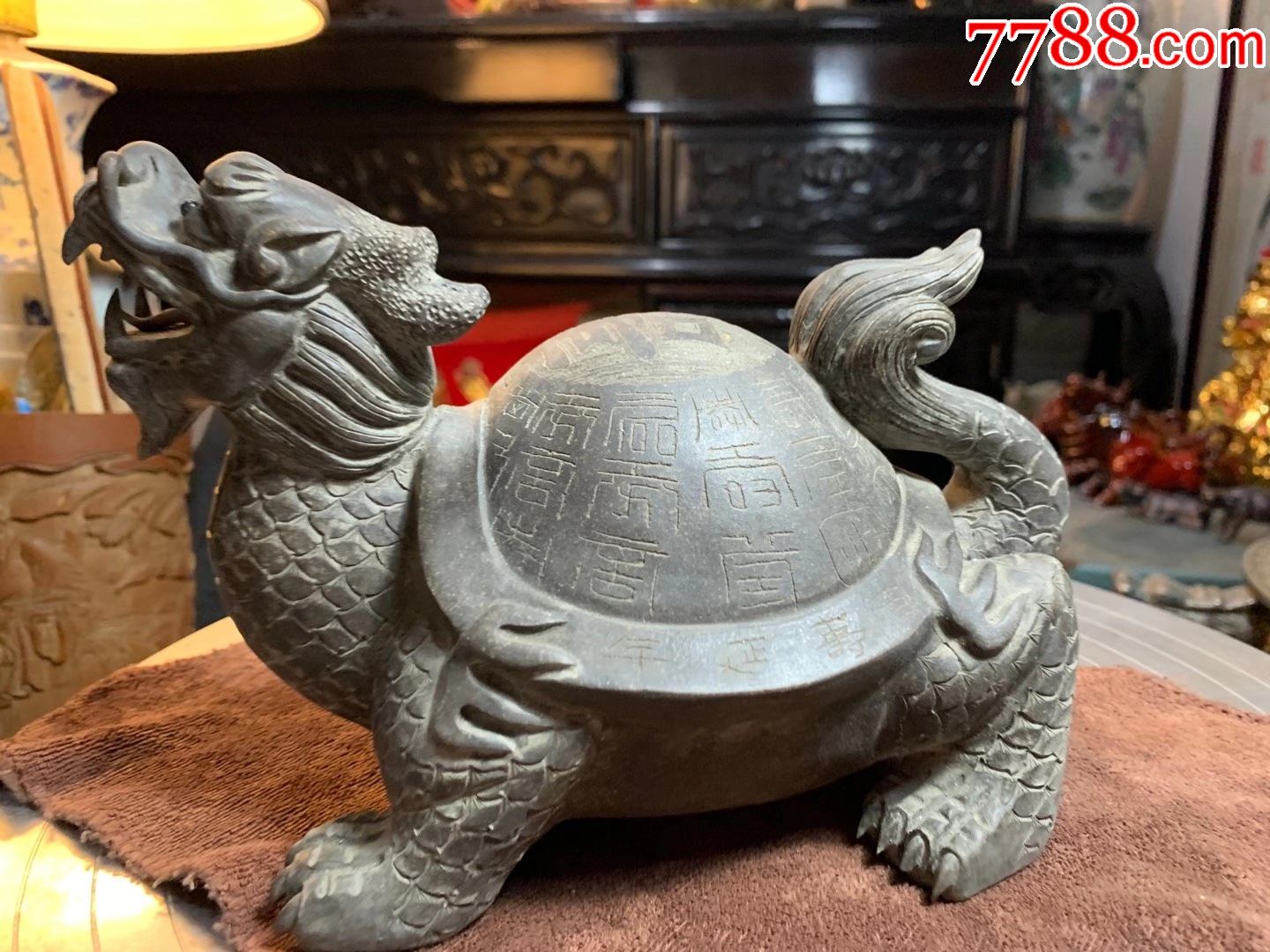 林义宝制全手工紫砂龙龟