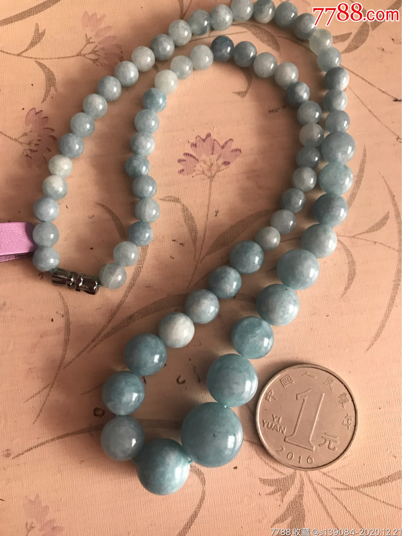 天然海蓝宝塔链女款锁骨链,包真-蓝宝石-7788股票收藏