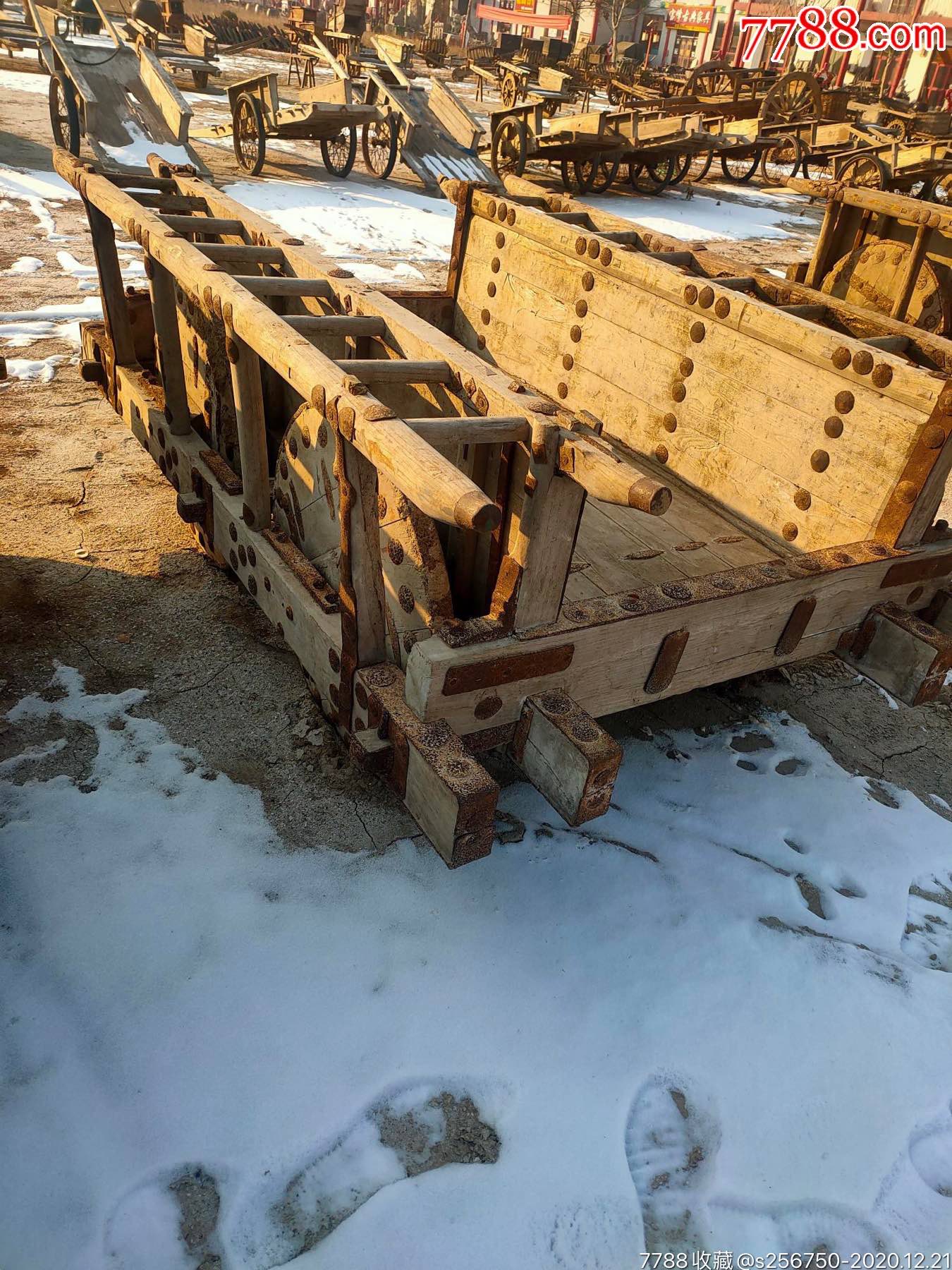 清代压粮运草车,战车!太平车!