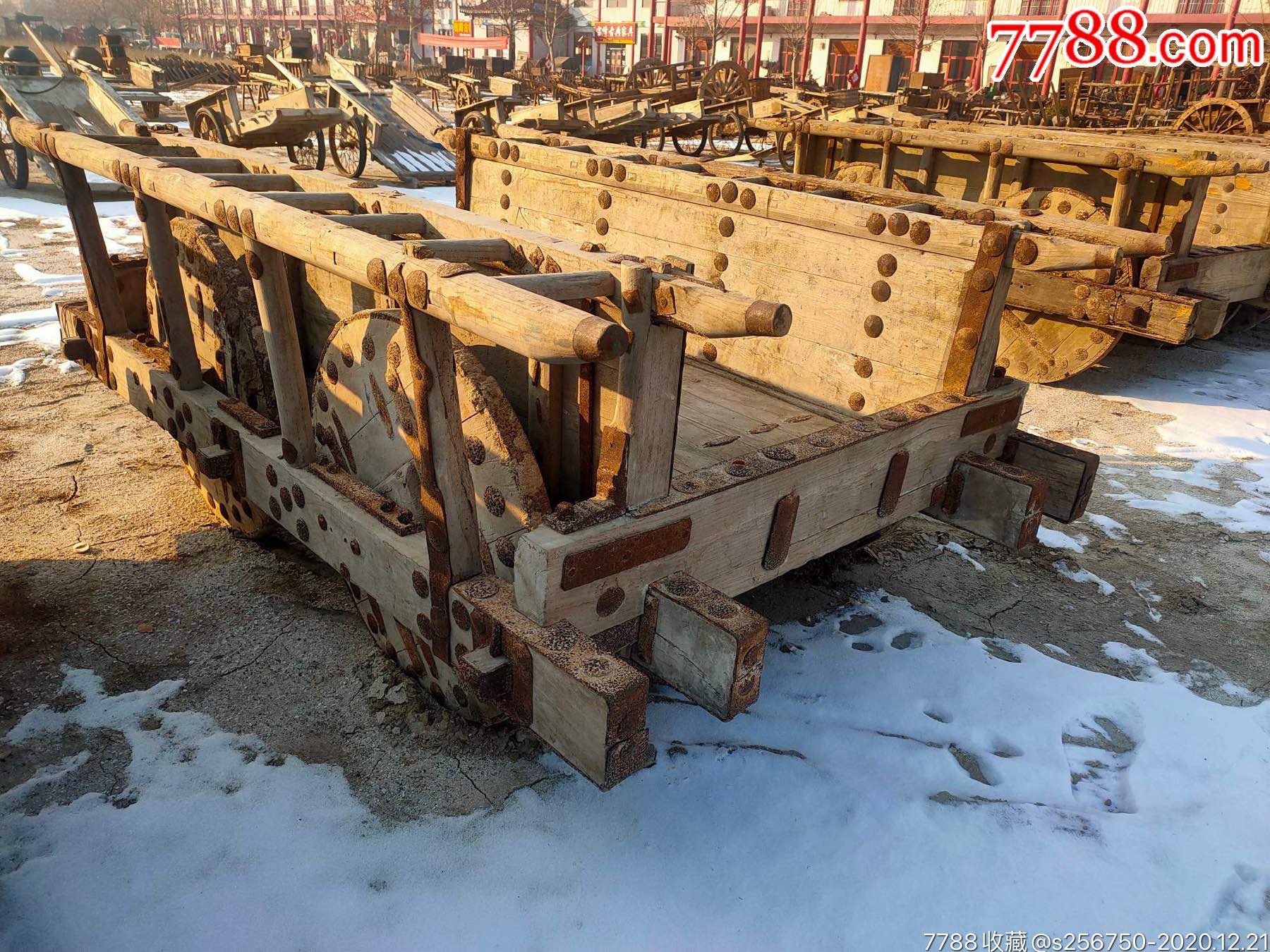 清代压粮运草车,战车!太平车!