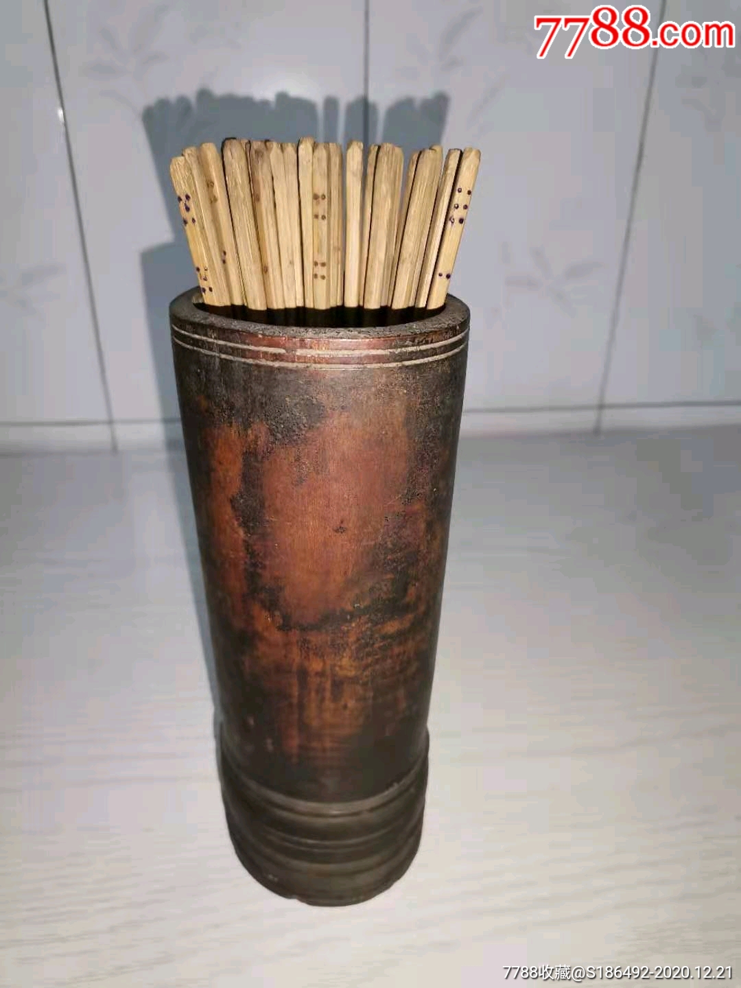 民国时期老卦签筒老笔筒