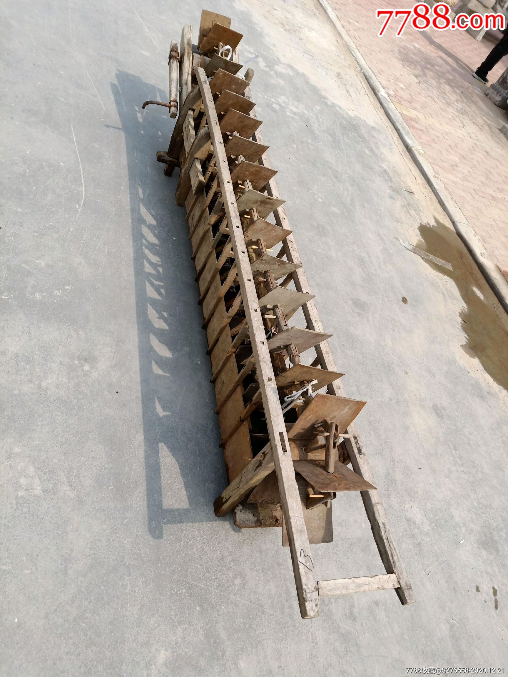 民俗老物件,农耕大水车,品相完整,尺寸如图