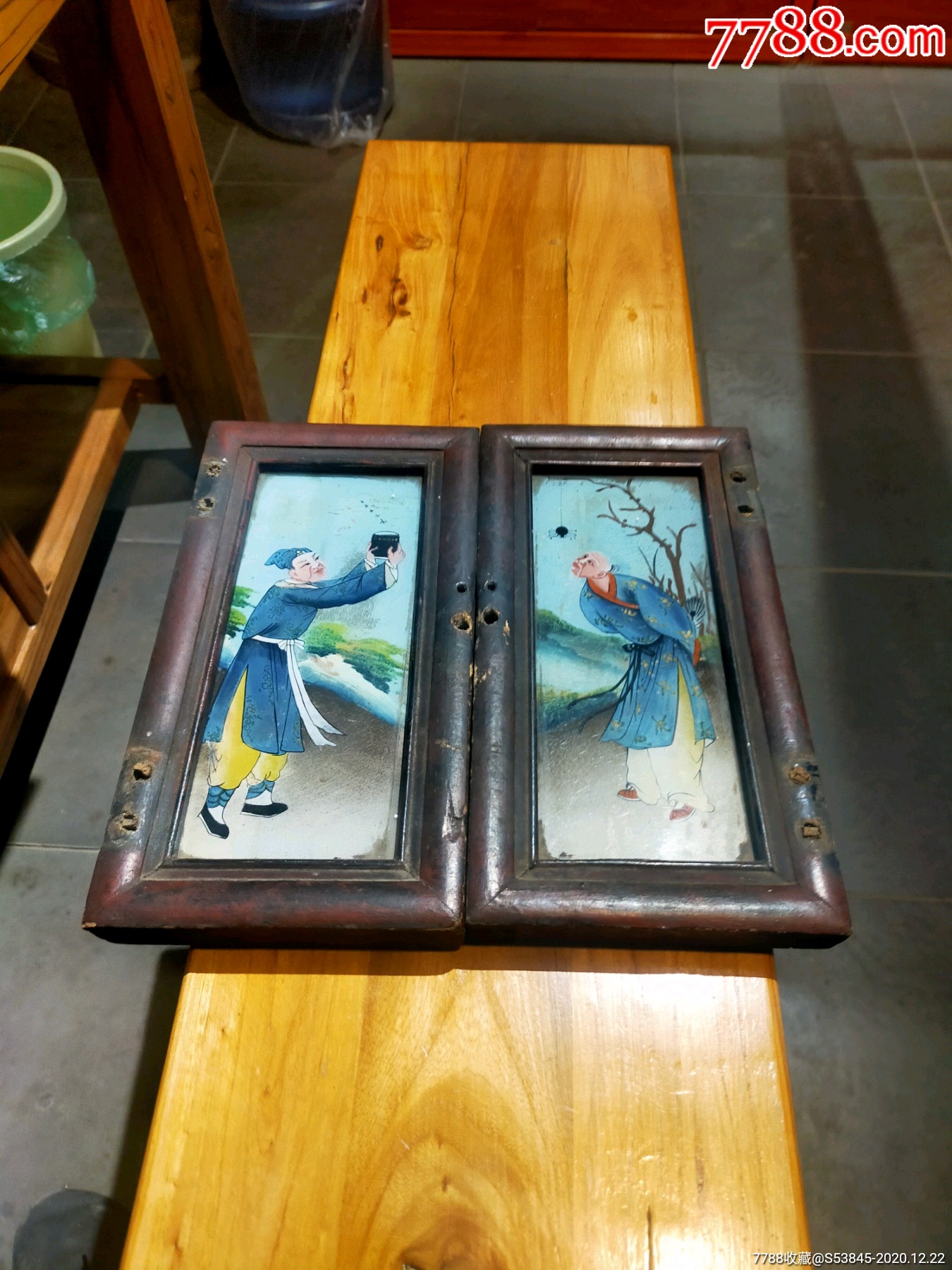 清代人物玻璃画_玻璃画_图片欣赏_收藏价值_7788画册网