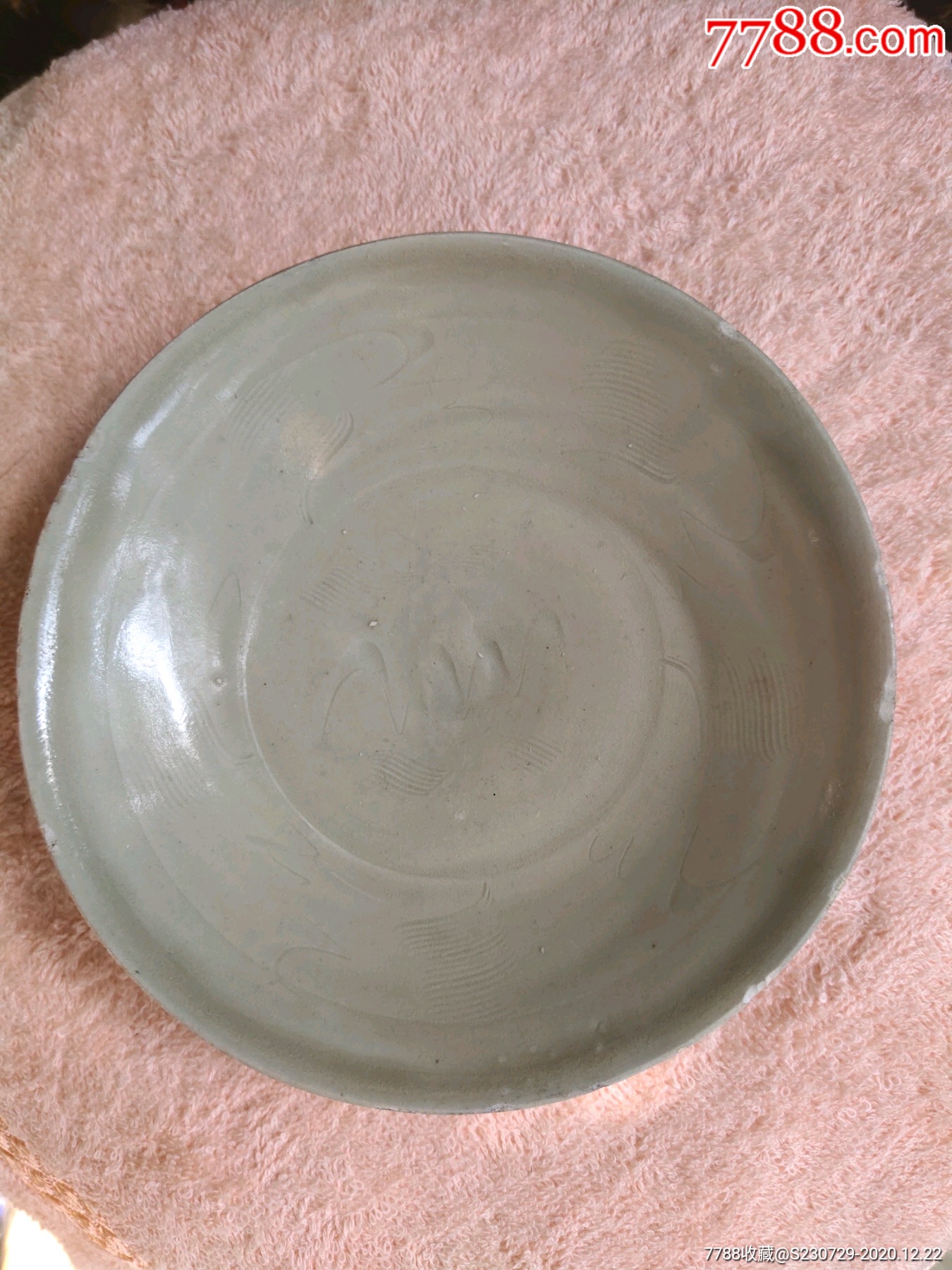 宋代划花白瓷盘