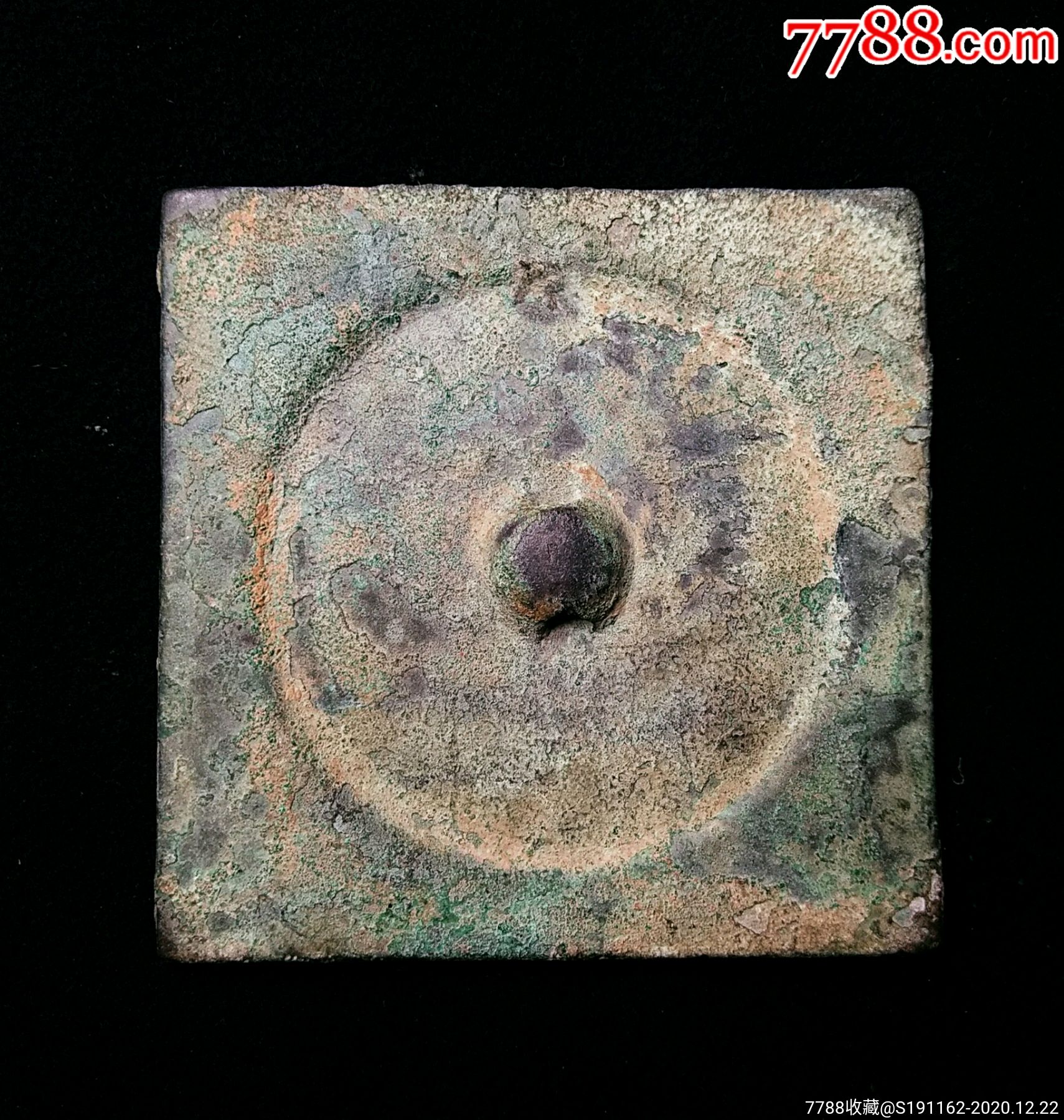 精品明代早期方形铜镜